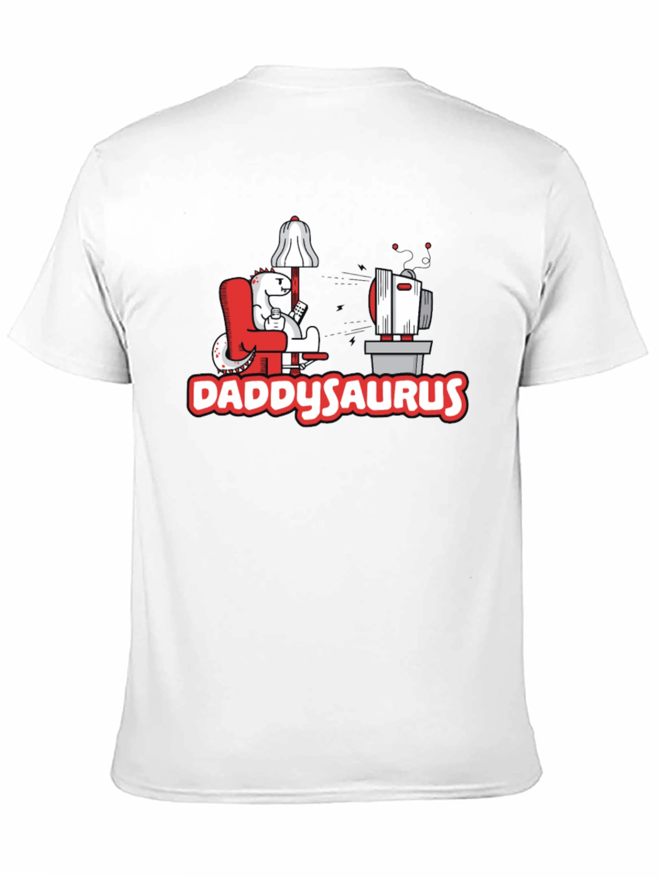 DaddySaurus T-Shirt - Gamer Dad Dinosaur Tee