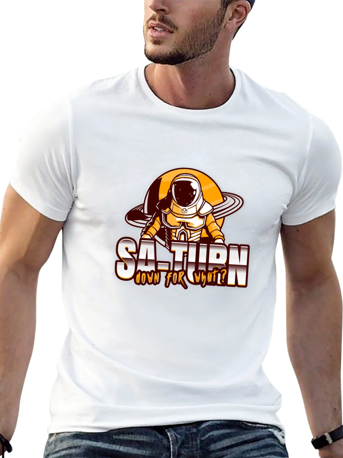 Saturn Astronaut Graphic Tee - Down for What?