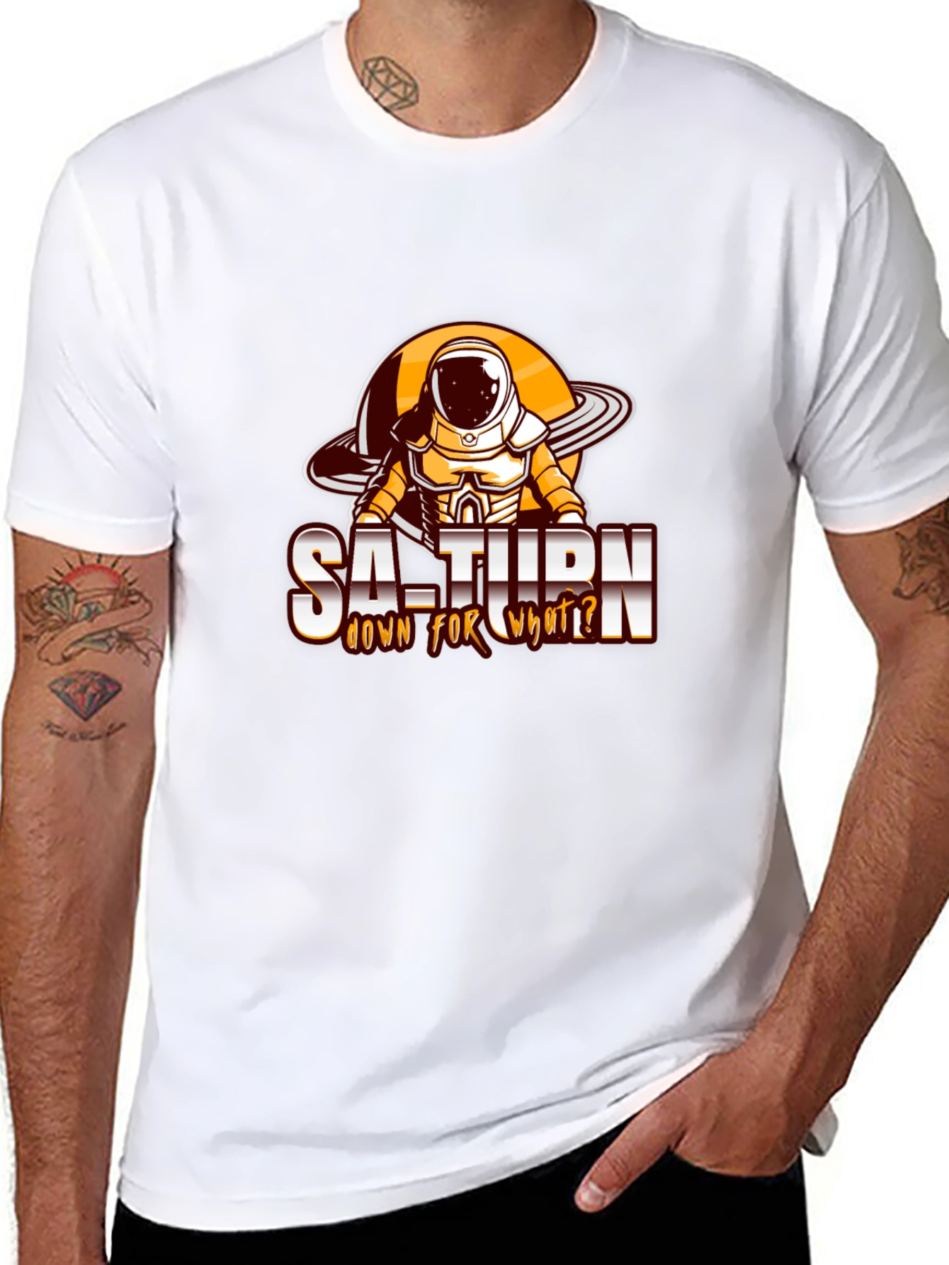 Saturn Astronaut Graphic Tee - Down for What?