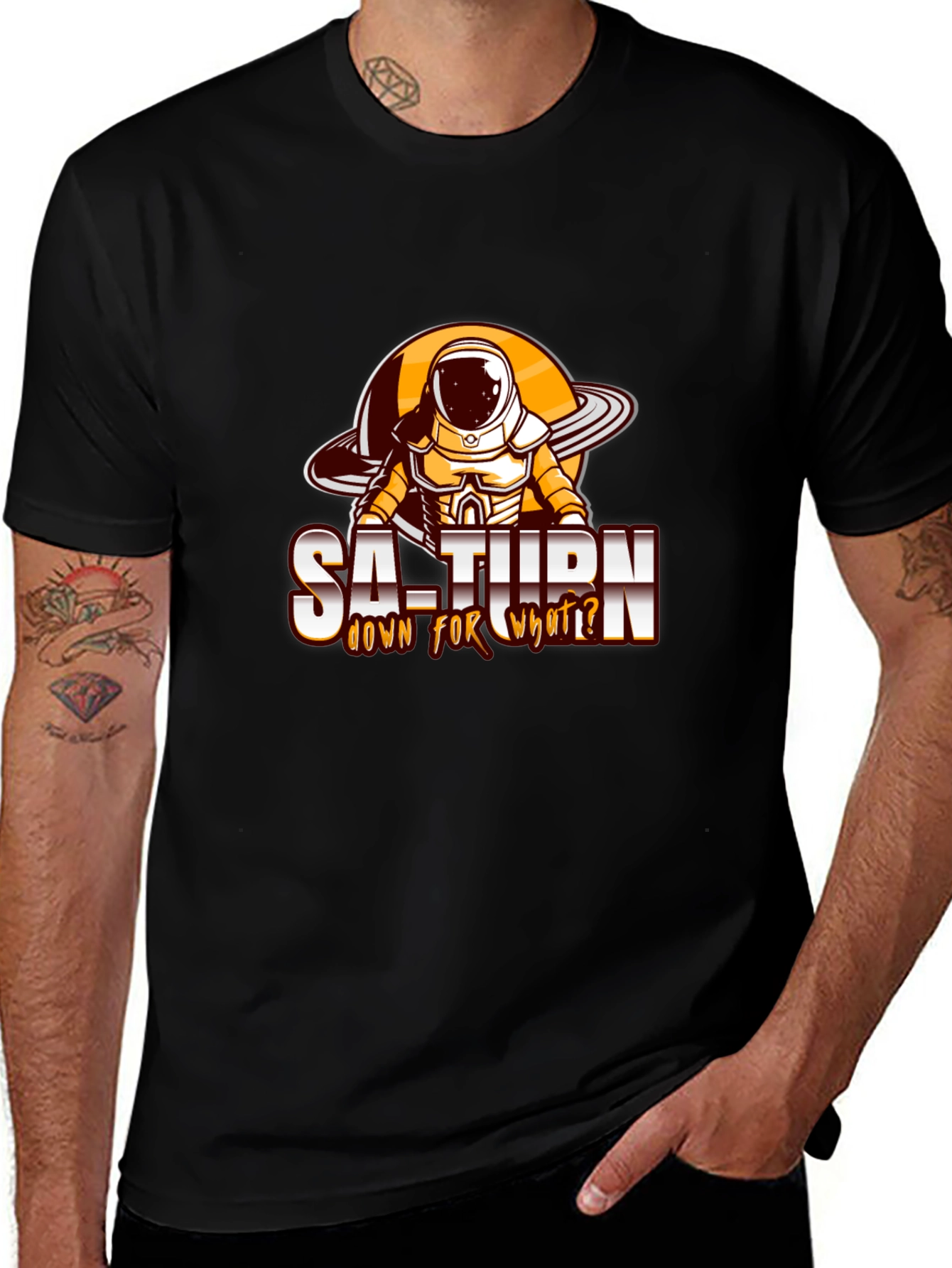 Saturn Astronaut Graphic Tee - Down for What?