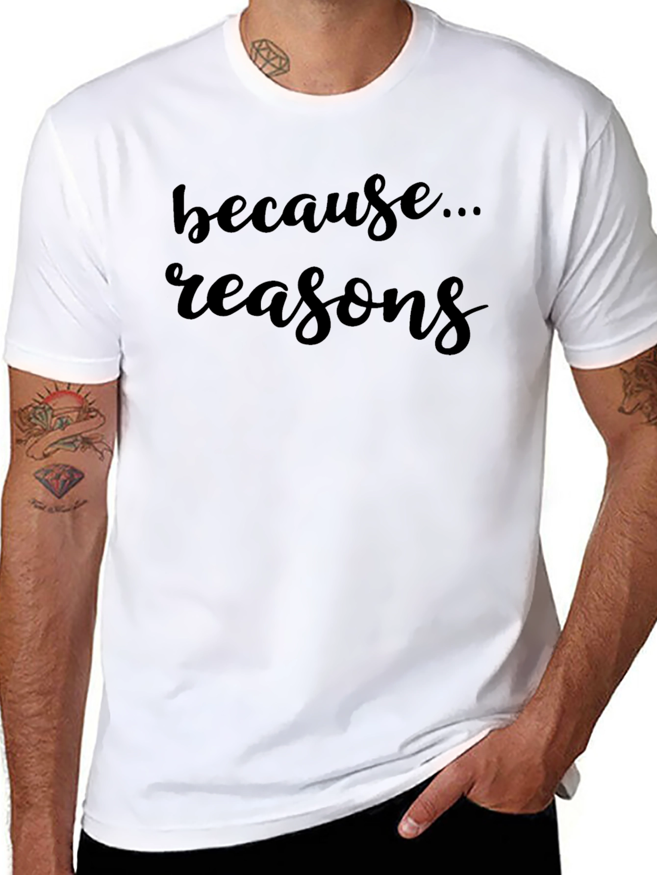Reasons Mens Black T-Shirt - Casual & Comfortable