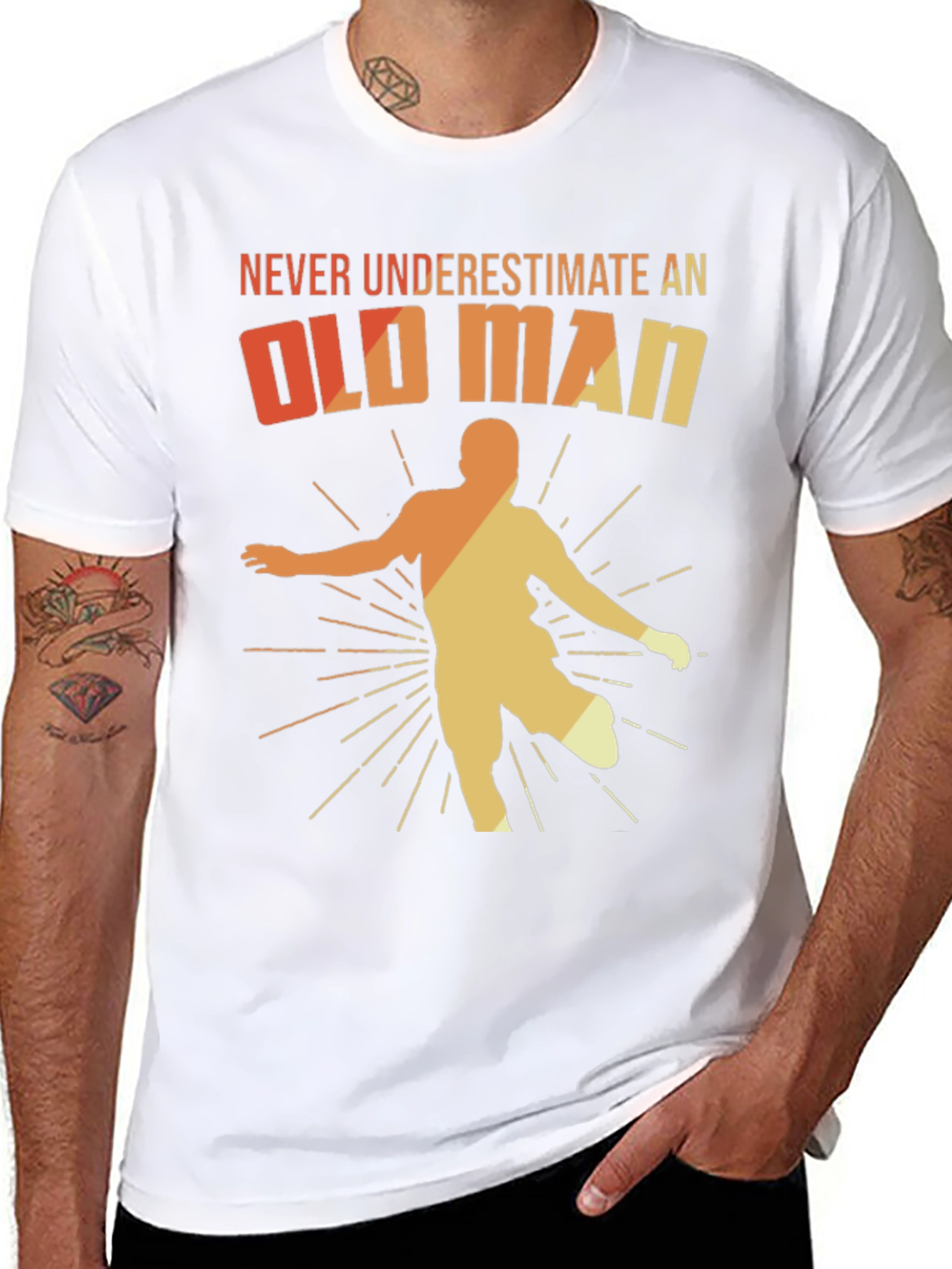 Never Underestimate an Old Man T-Shirt