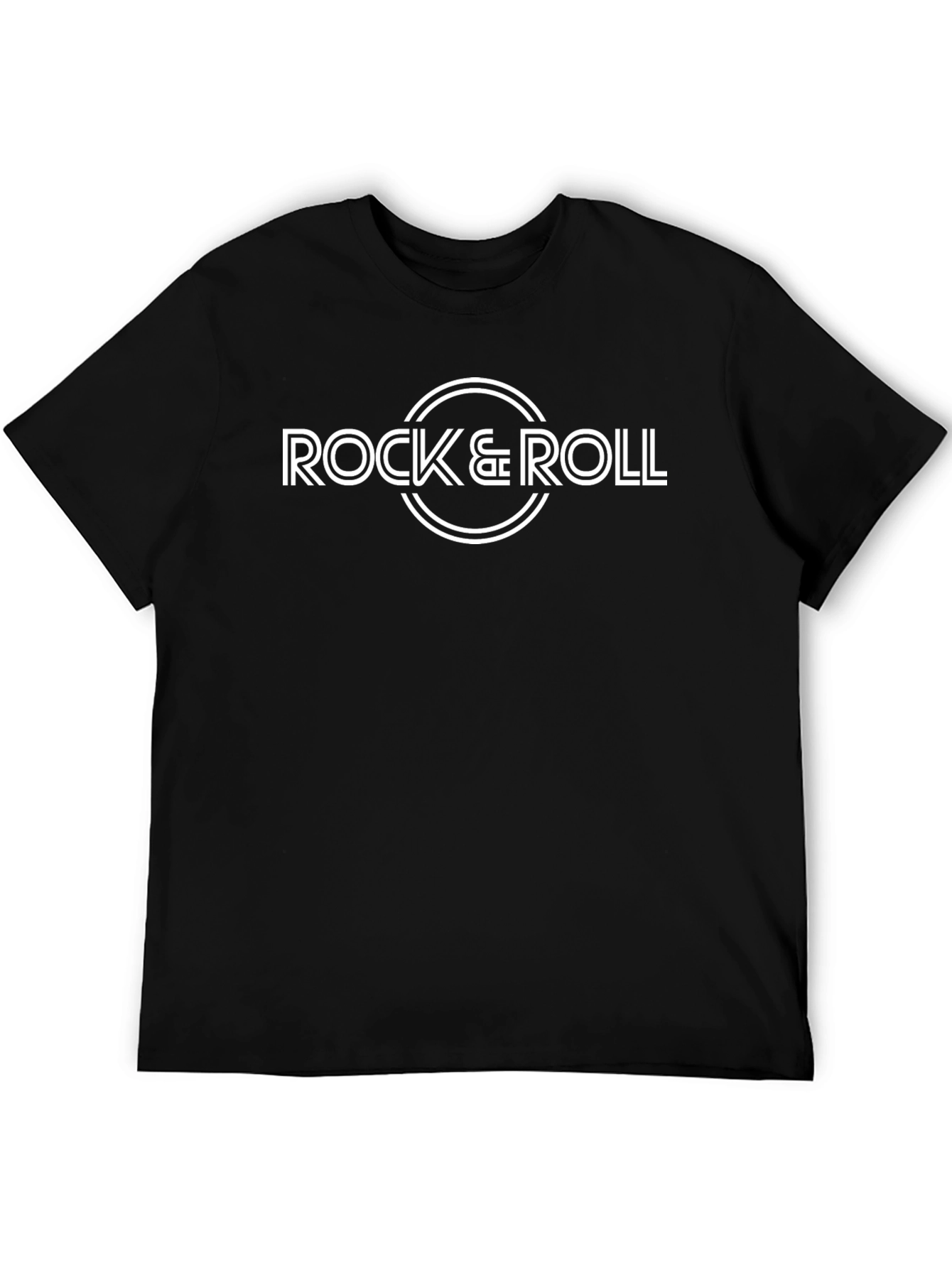Rock & Roll Graphic Tee - Black Cotton
