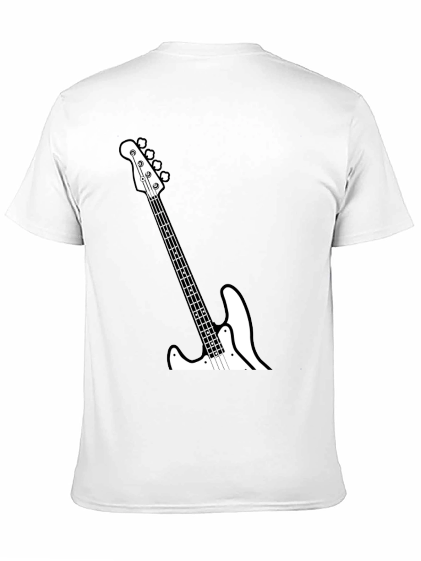 Cool Bass Guitar Graphic Tee - Black