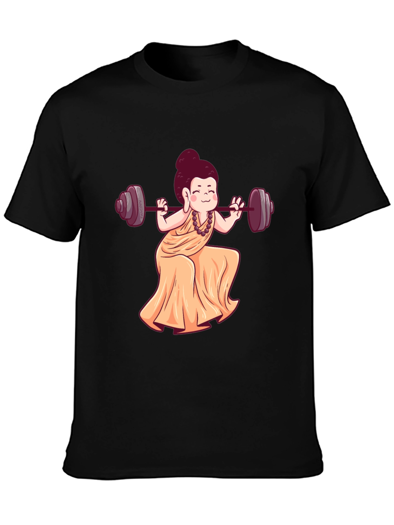 Buddha Barbell Black T-Shirt
