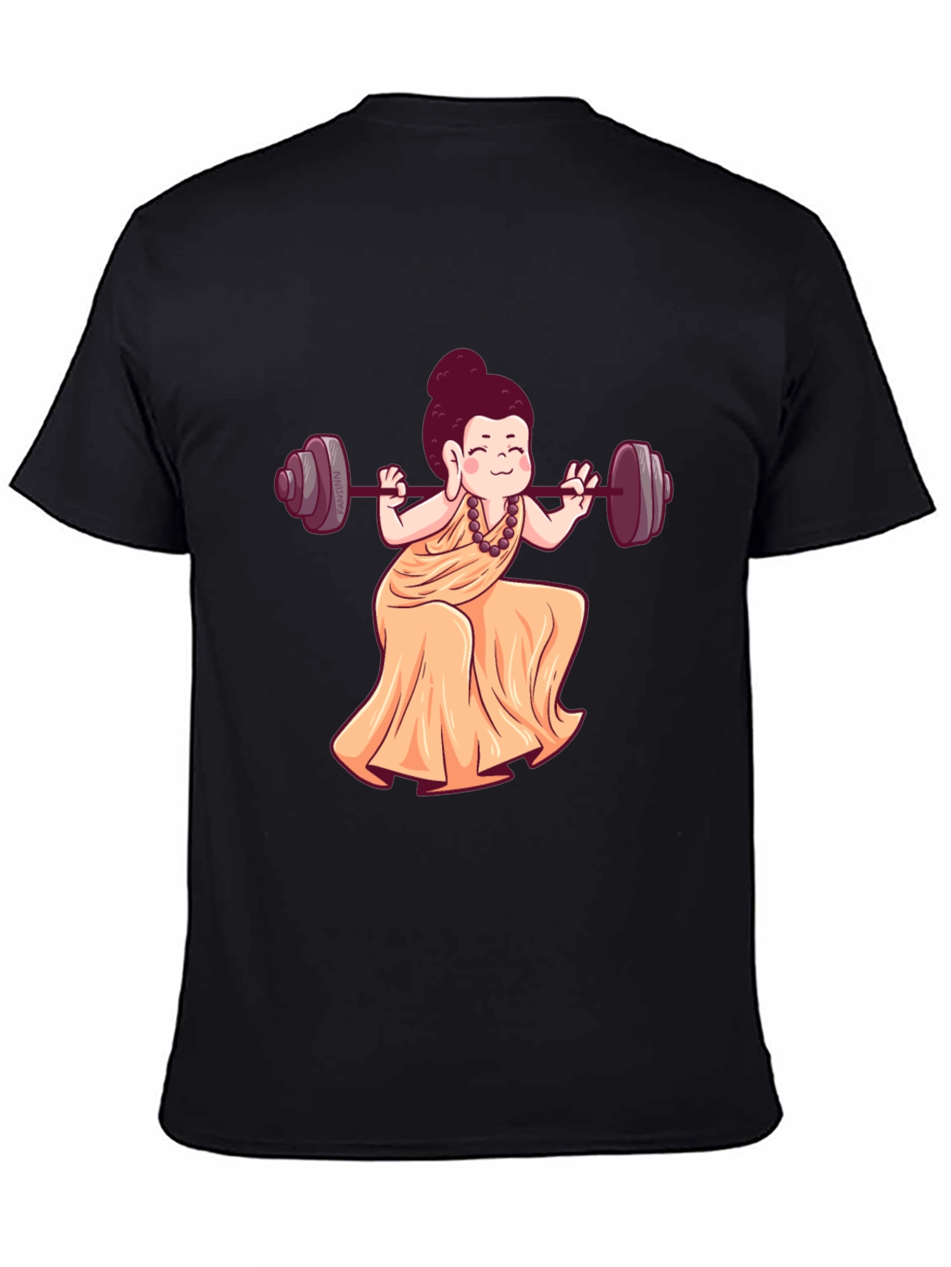 Buddha Barbell Black T-Shirt