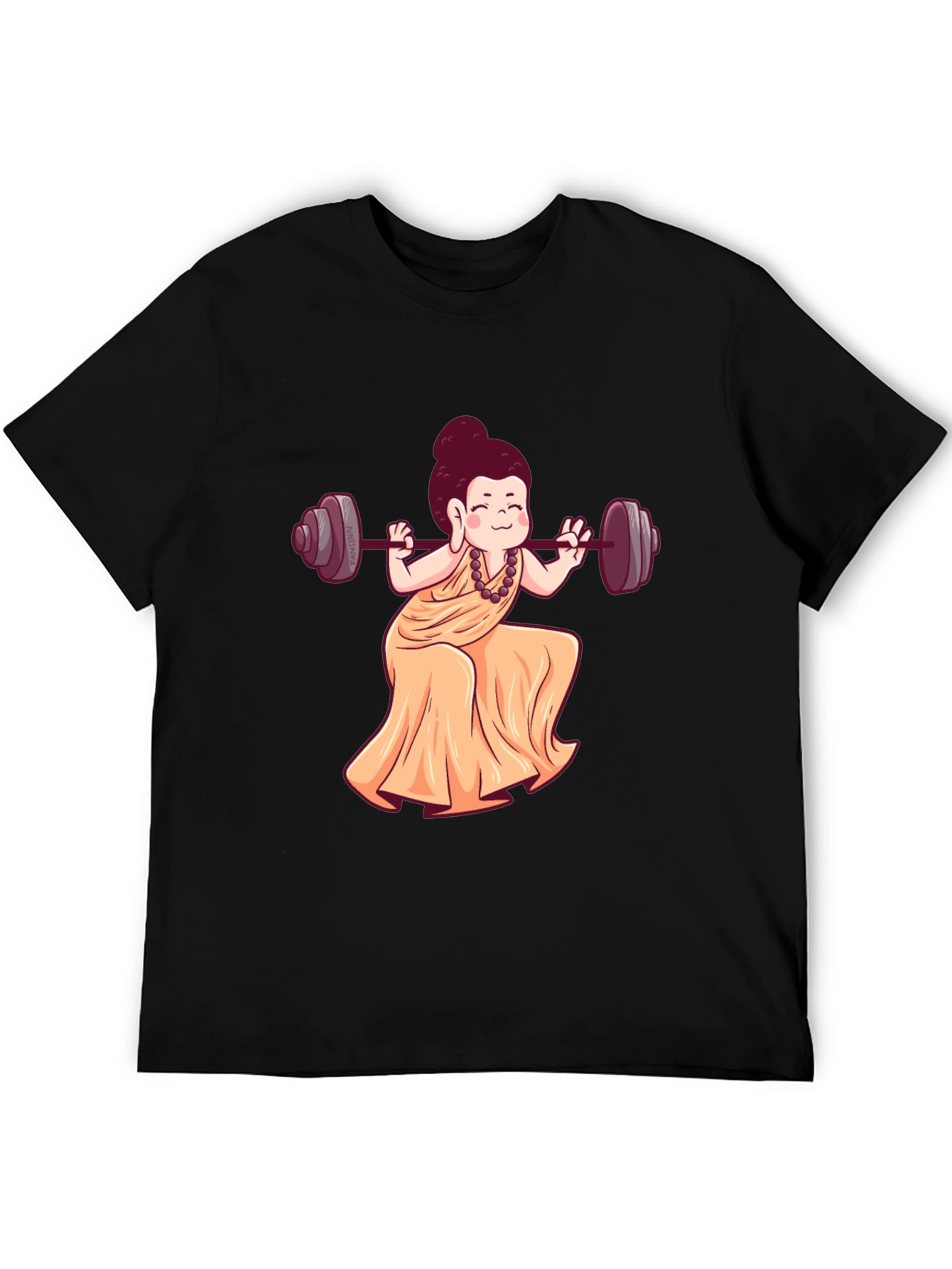 Buddha Barbell Black T-Shirt