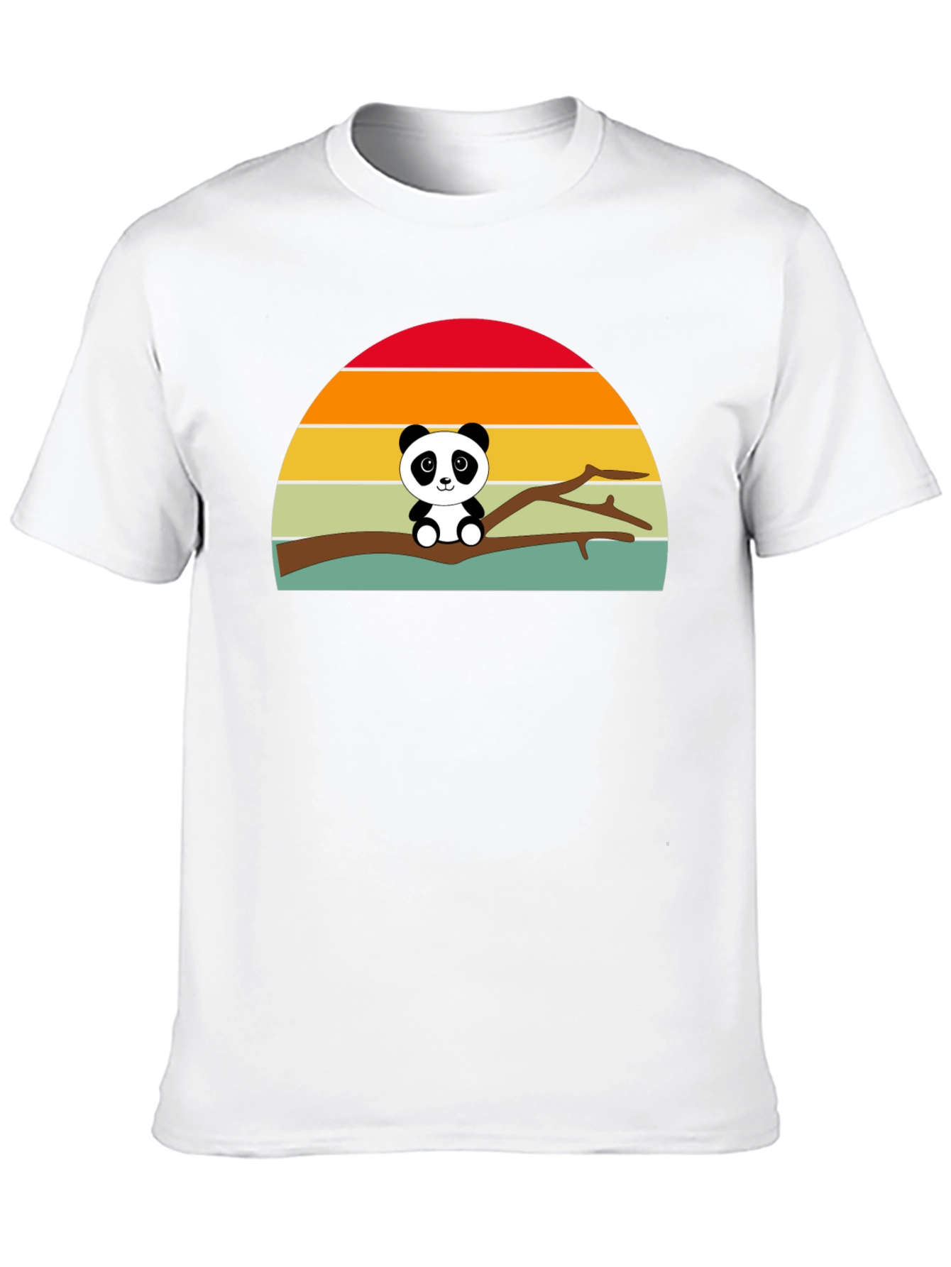 Panda Sunset Graphic Tee - Soft Cotton Blend