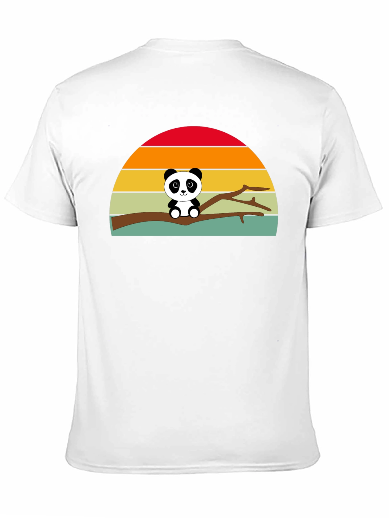 Panda Sunset Graphic Tee - Soft Cotton Blend