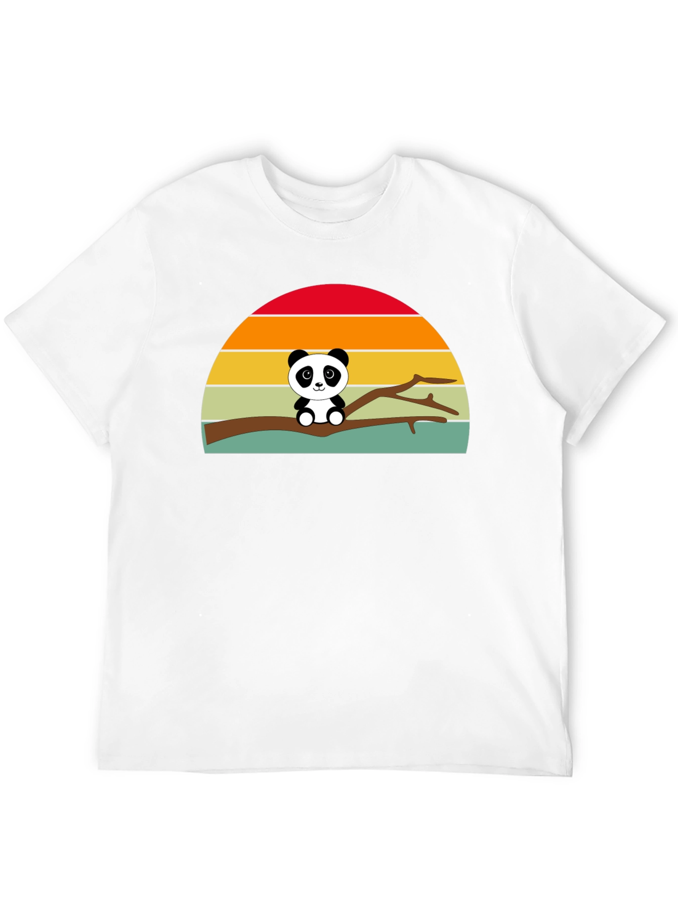 Panda Sunset Graphic Tee - Soft Cotton Blend