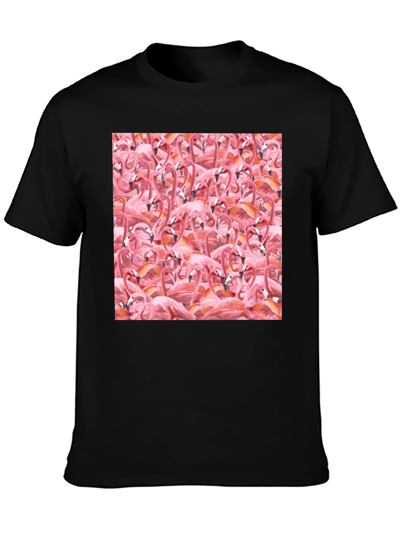 Flamingo Frenzy Tee - All-Over Print Graphic T-Shirt
