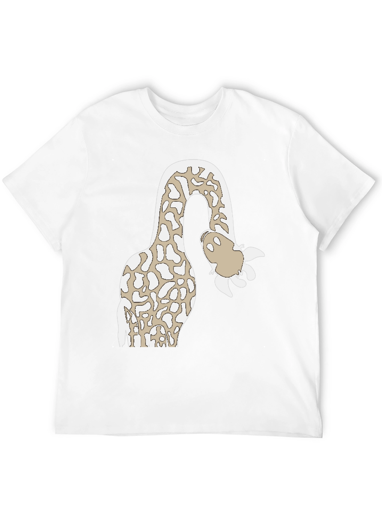Giraffe Cartoon Graphic Tee - Quirky Animal Design