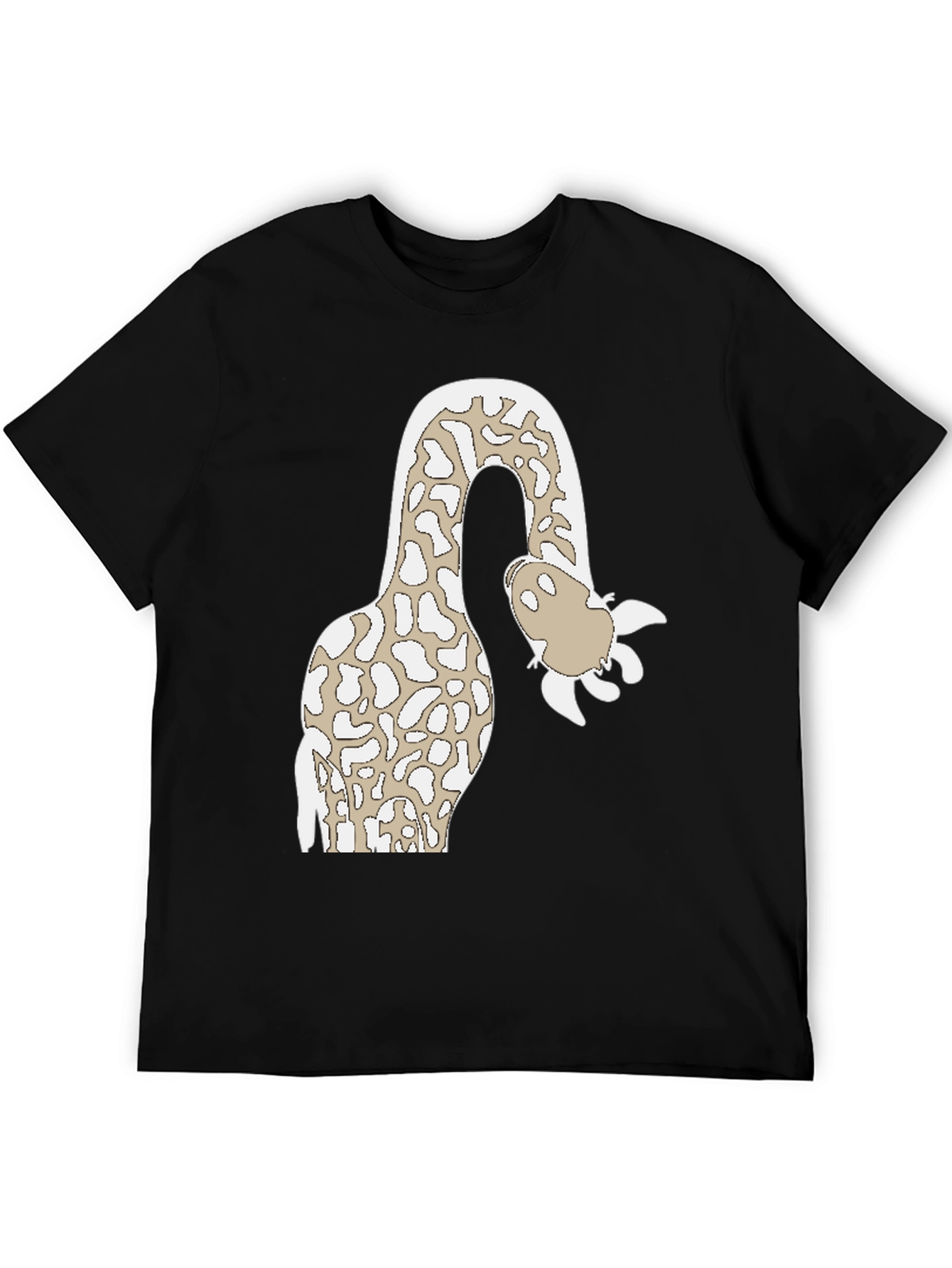 Giraffe Cartoon Graphic Tee - Quirky Animal Design