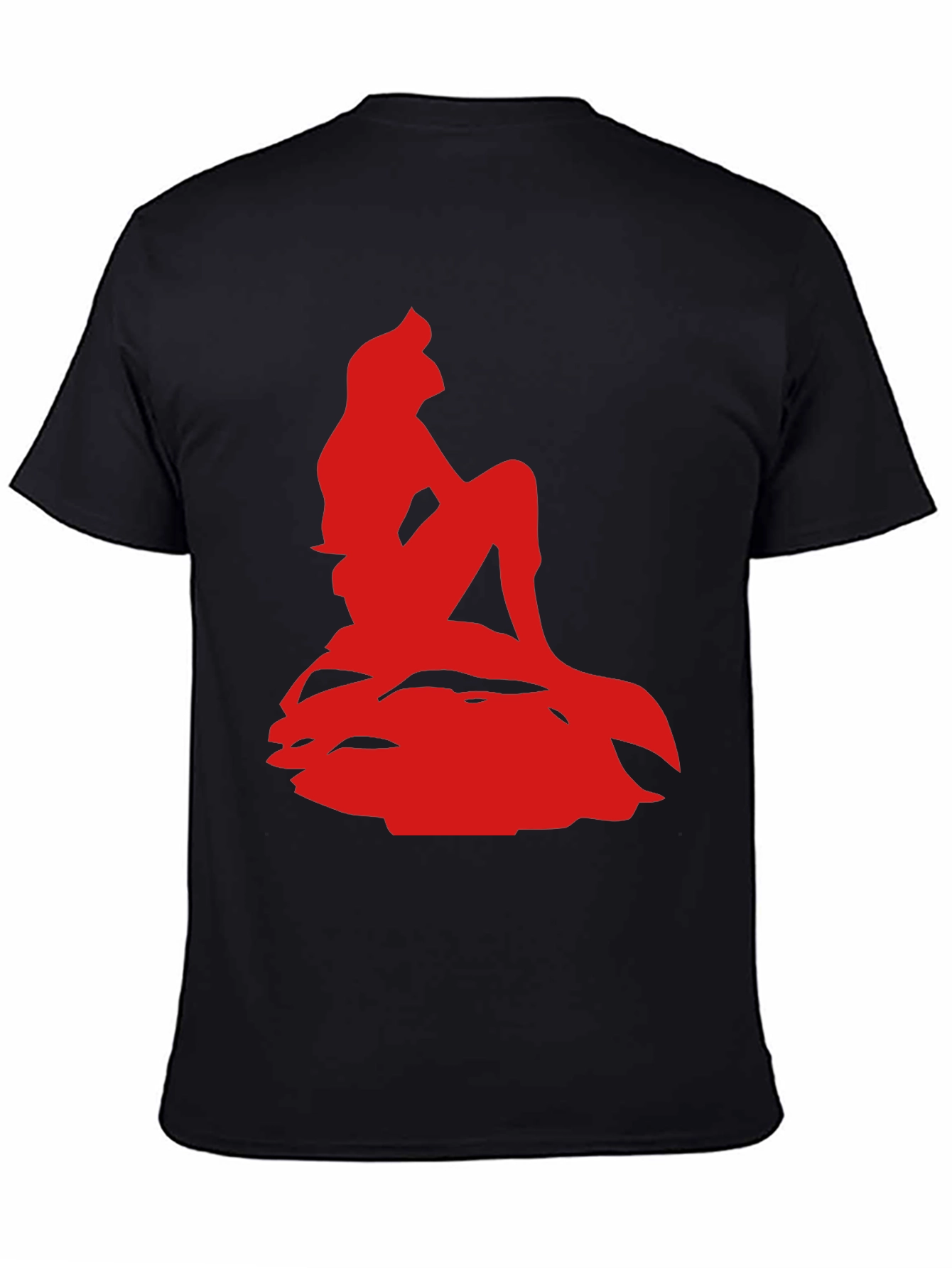 Ariel Silhouette Graphic Tee - Black Cotton Blend
