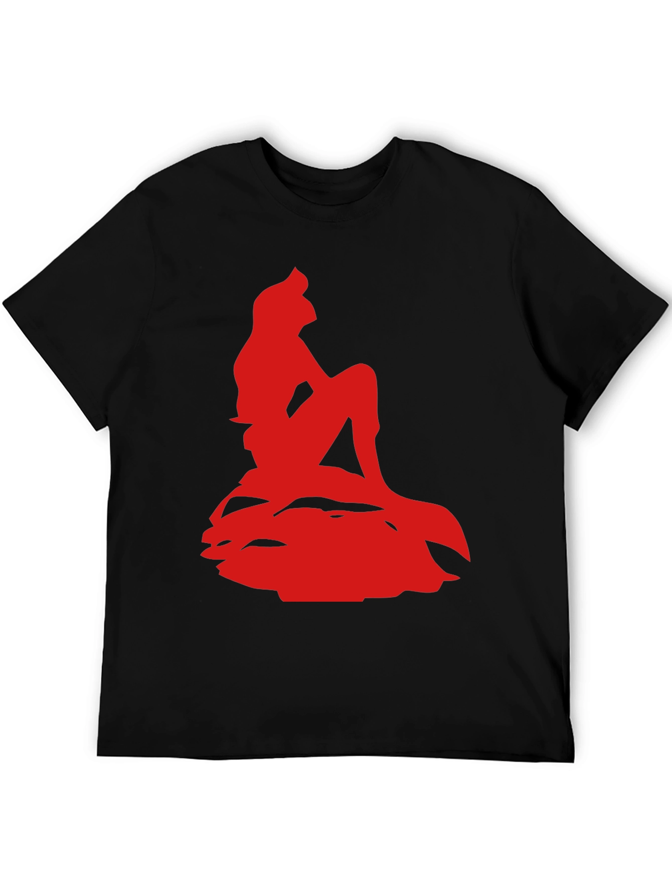 Ariel Silhouette Graphic Tee - Black Cotton Blend