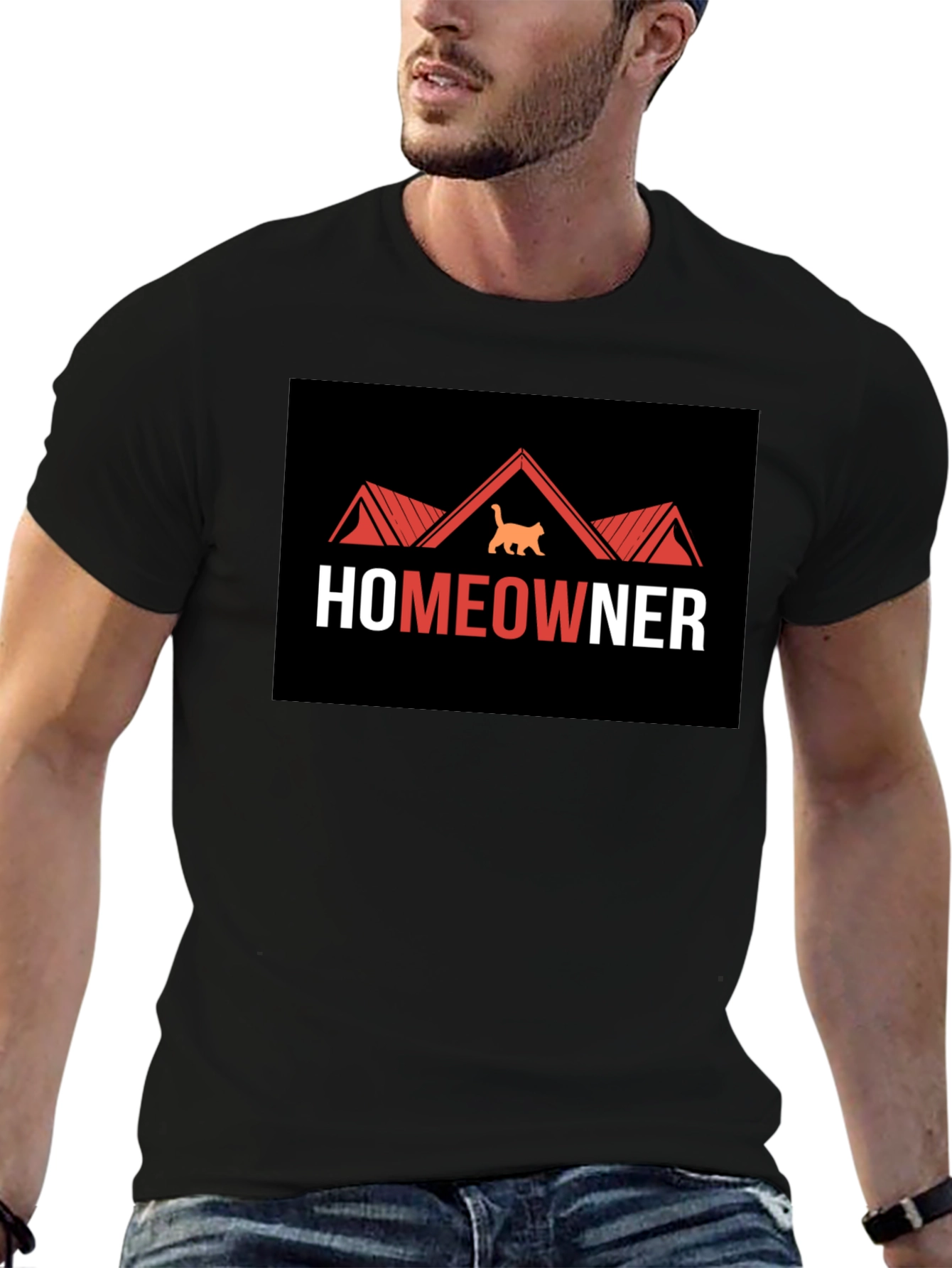 Homeowner Cat T-Shirt - Unique Graphic Tee