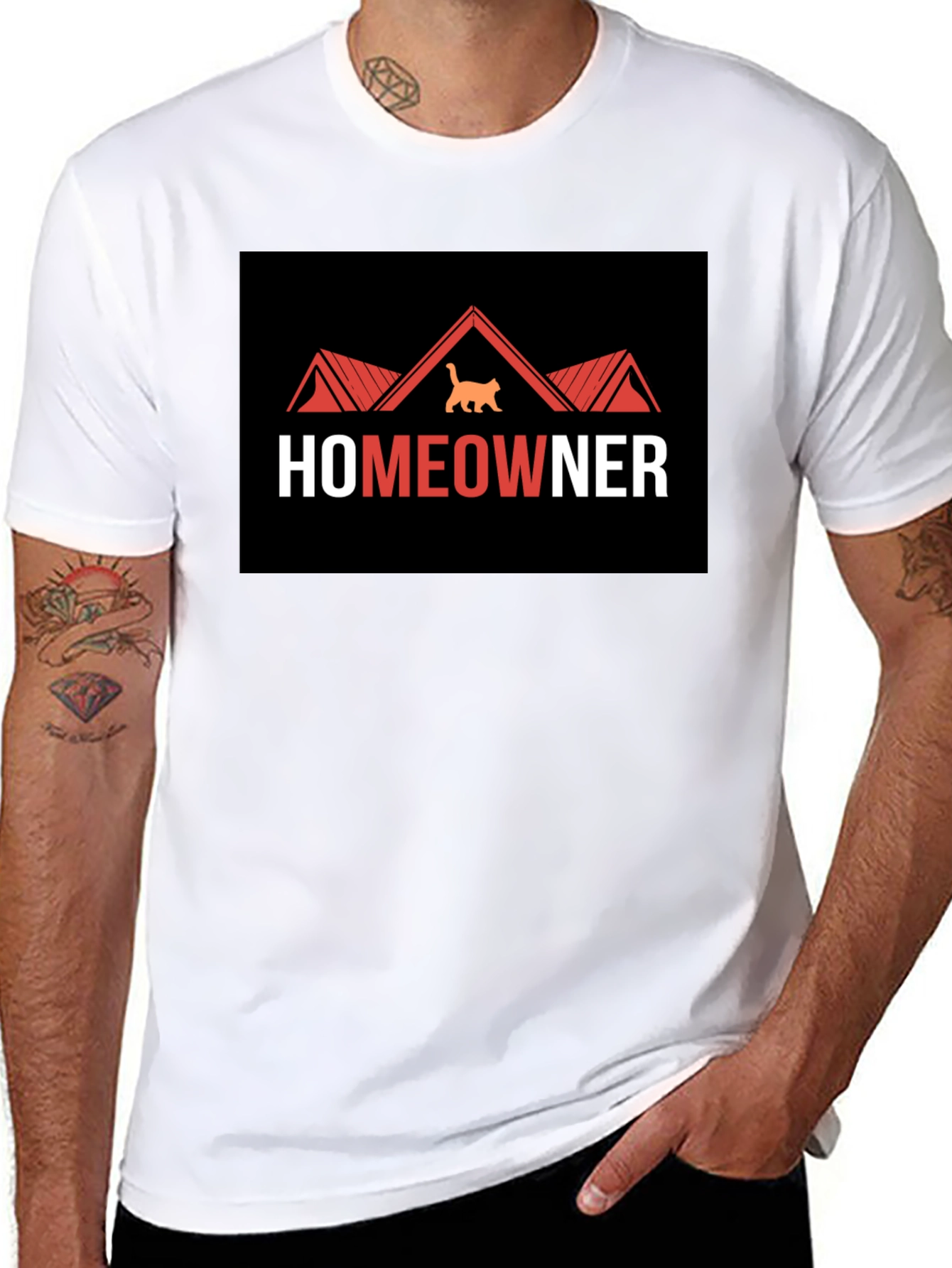 Homeowner Cat T-Shirt - Unique Graphic Tee