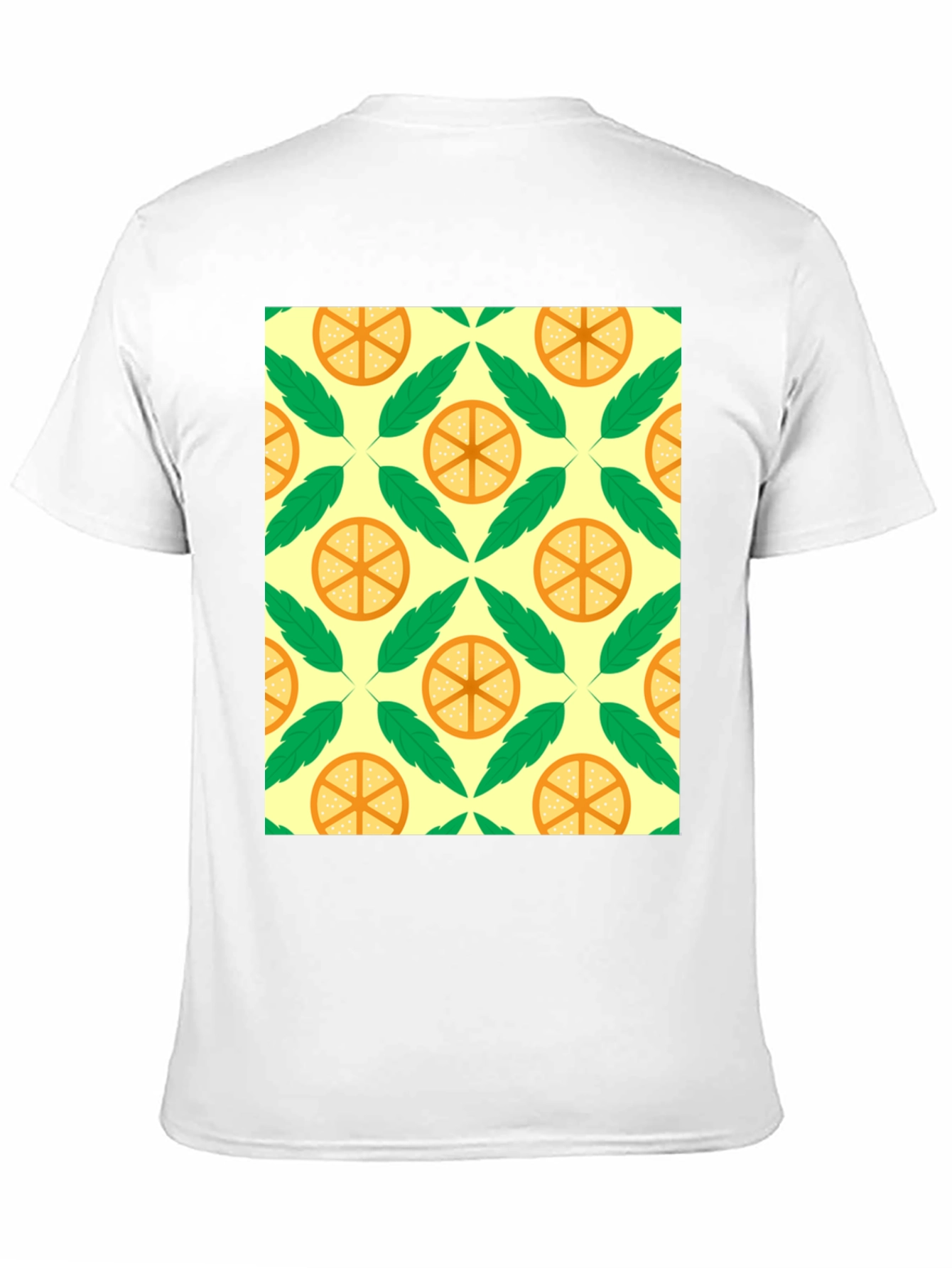 Citrus & Leaf Patterned Graphic Tee