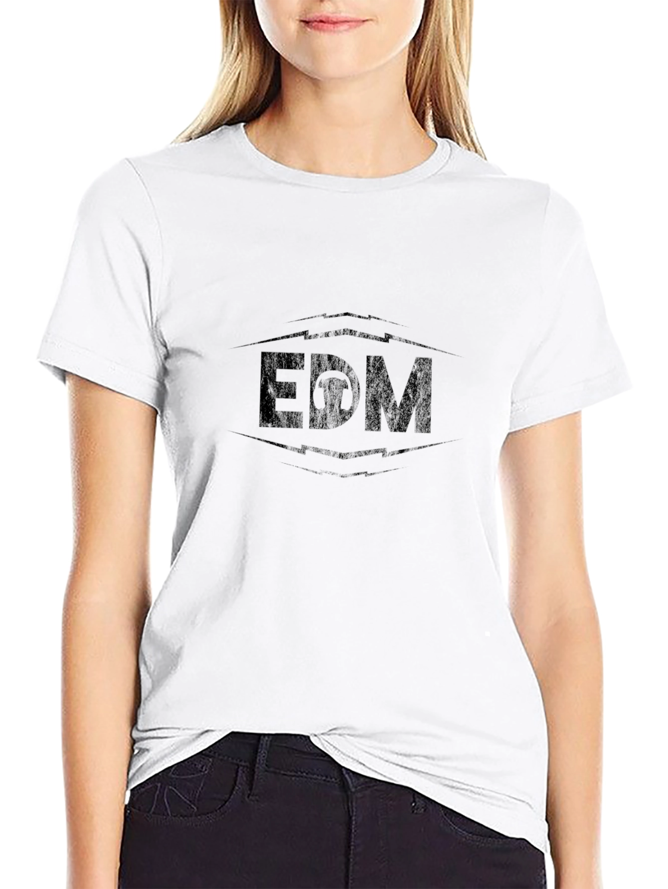 EDM Graphic Tee - Black Cotton T-Shirt