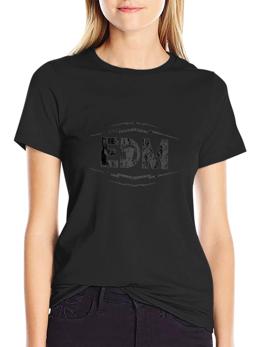 EDM Graphic Tee - Black Cotton T-Shirt