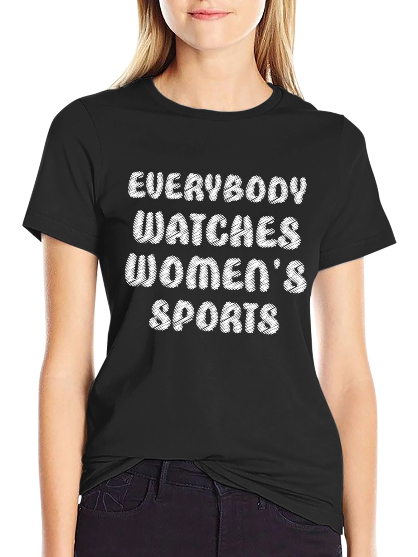 Everybody Watches Womens Sports Graphic Tee