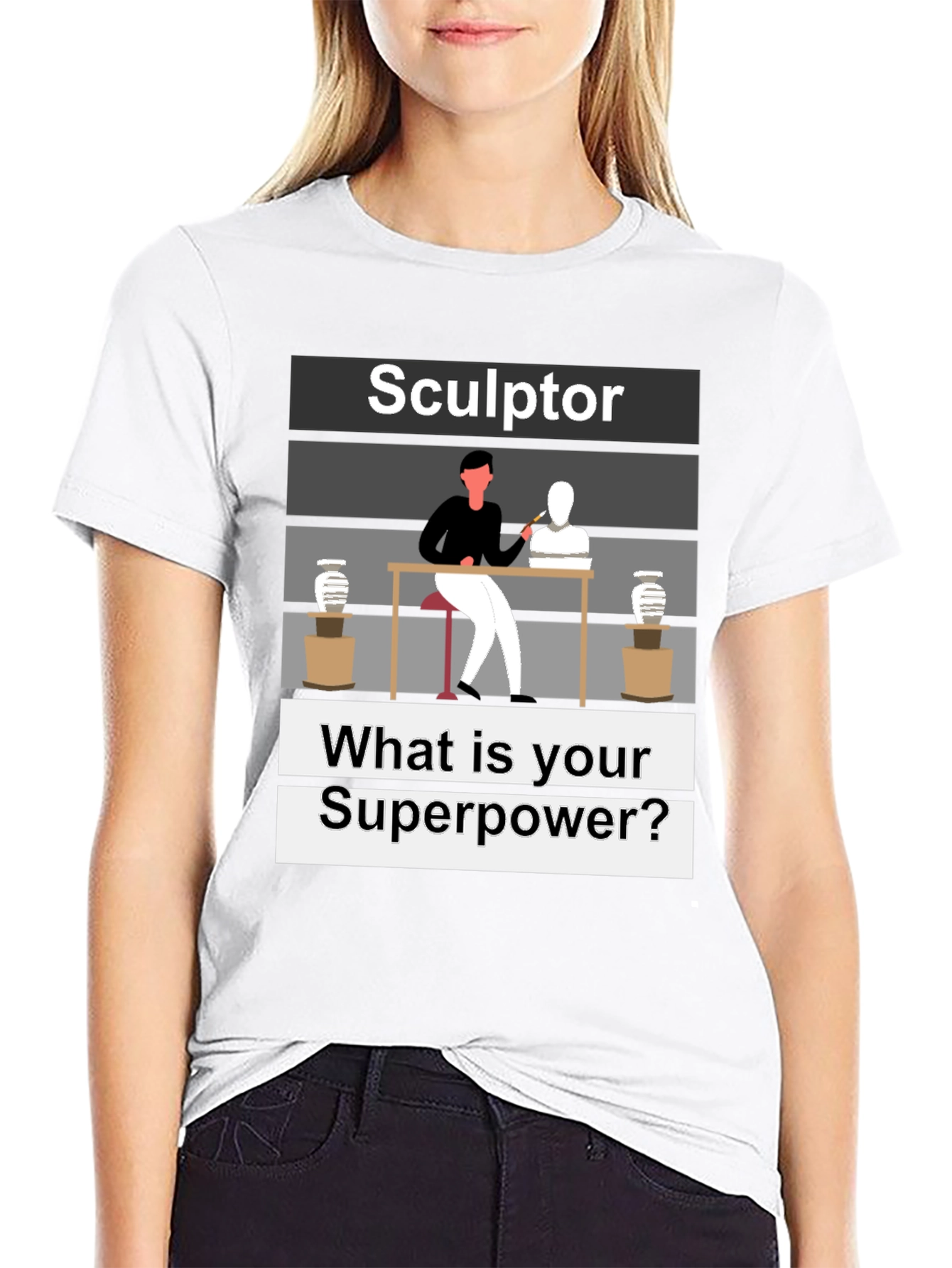Sculptor Superpower Tee - Unique Artistic Gift