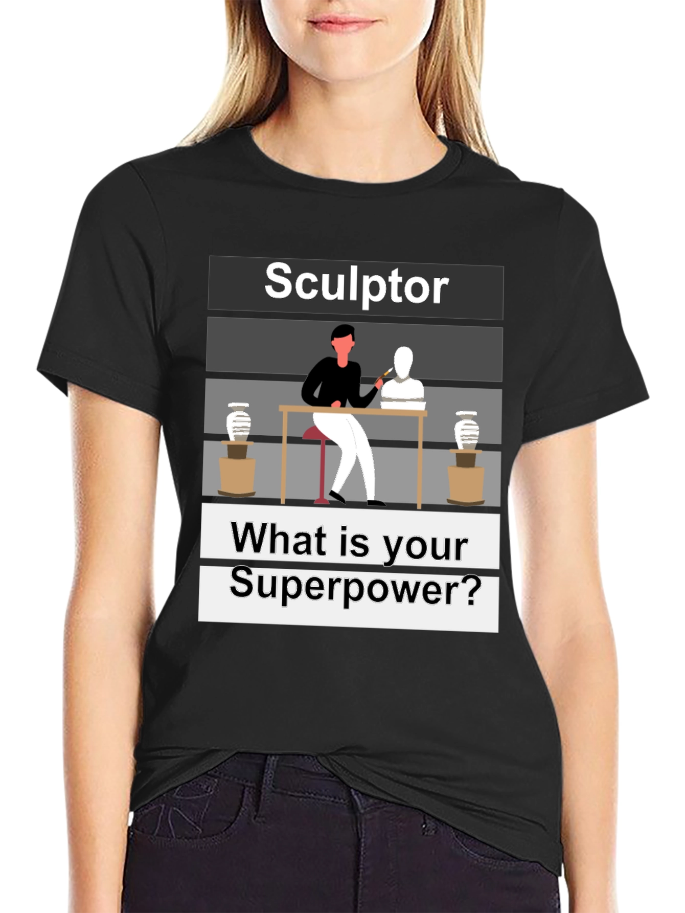 Sculptor Superpower Tee - Unique Artistic Gift