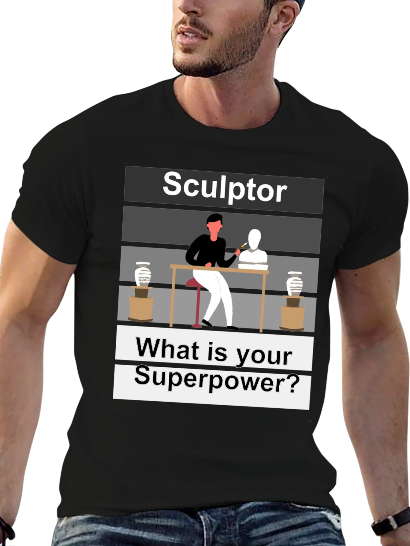 Sculptor Superpower Tee - Unique Artistic Gift