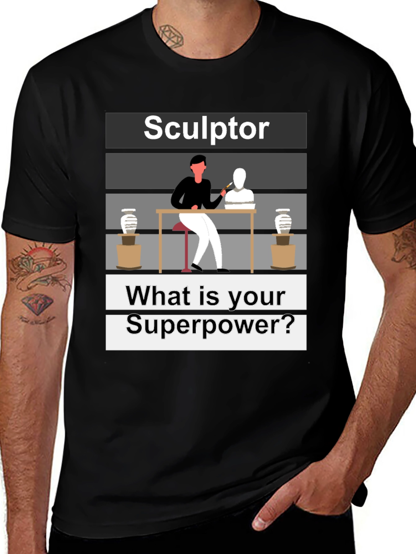 Sculptor Superpower Tee - Unique Artistic Gift
