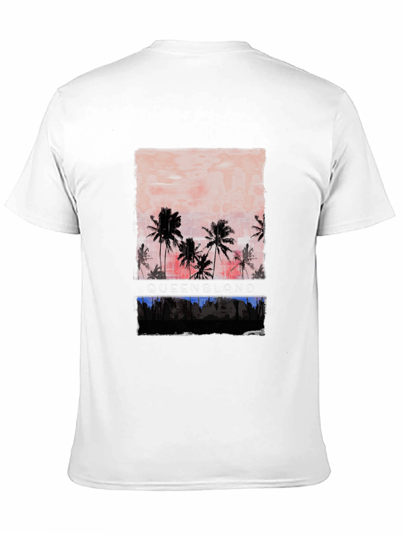 Queensland Palm T-Shirt - Sunset Design