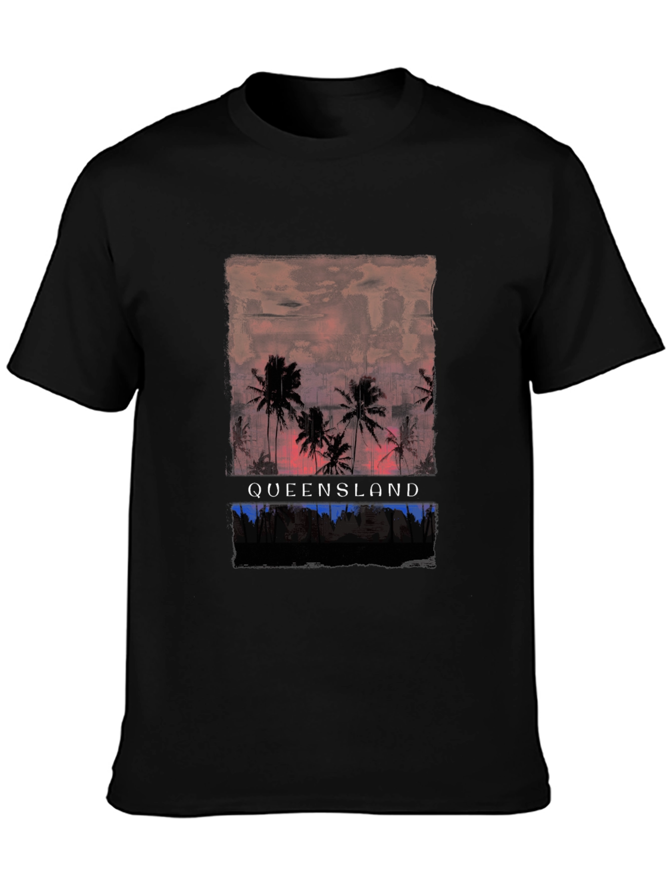 Queensland Palm T-Shirt - Sunset Design