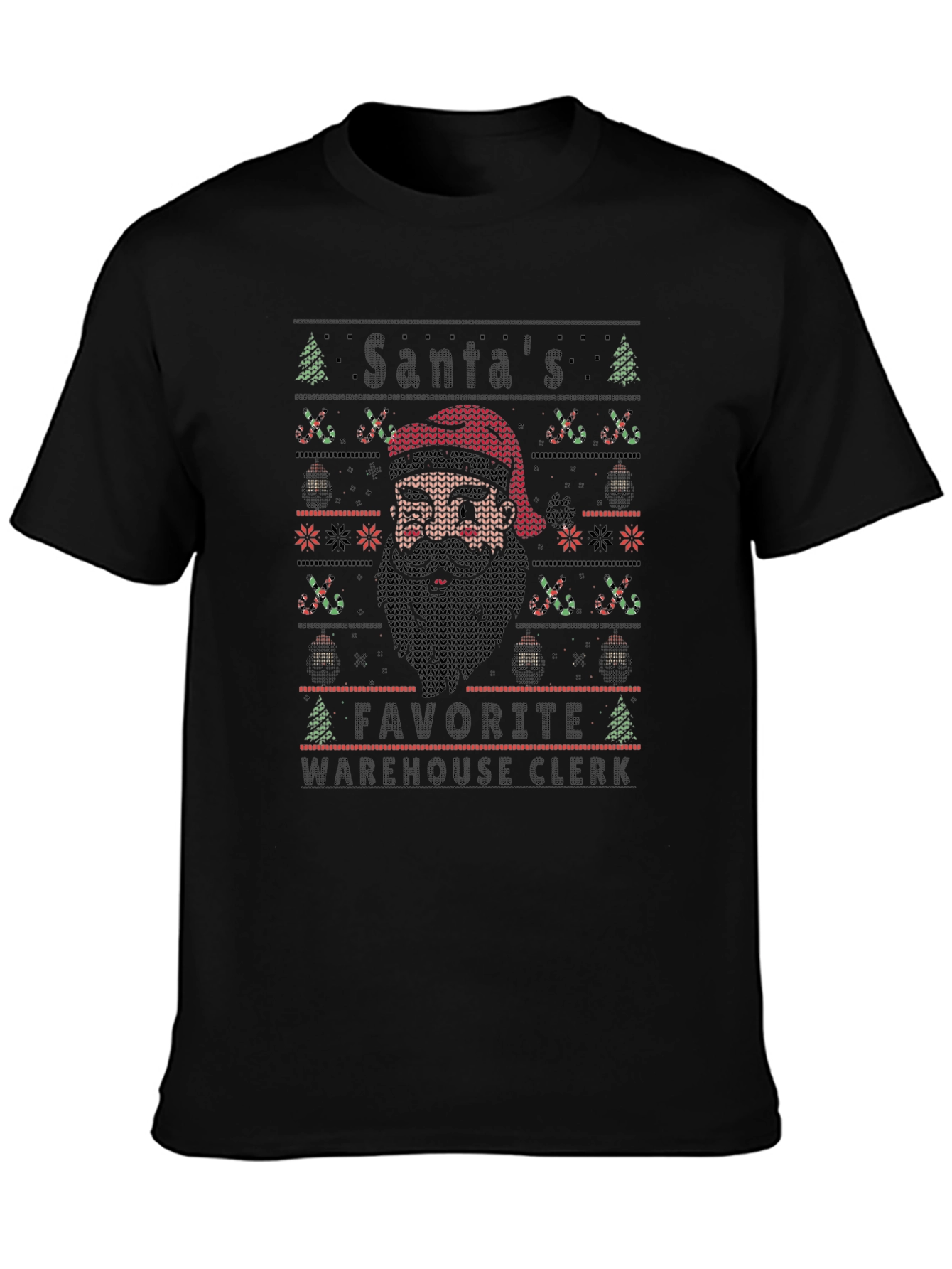 Santas Favorite Warehouse Clerk Ugly Christmas Sweater T-Shirt