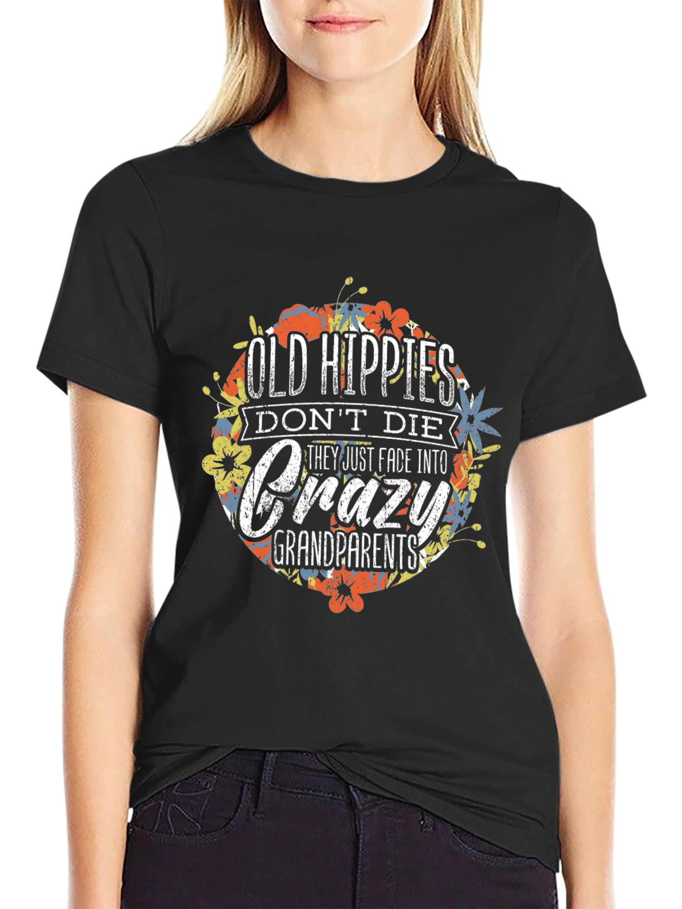 Old Hippies Crazy Grandparents Graphic T-Shirt
