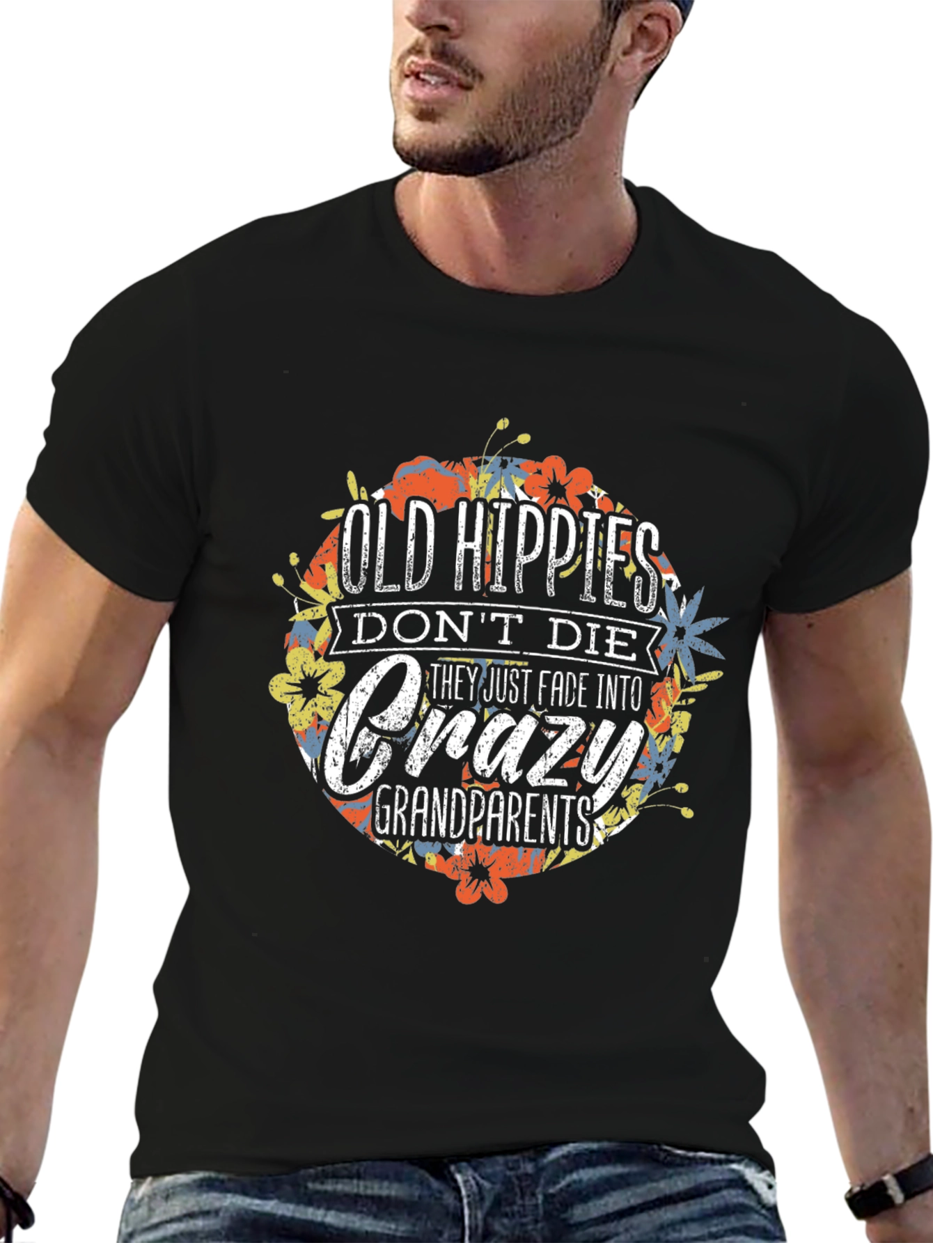 Old Hippies Crazy Grandparents Graphic T-Shirt