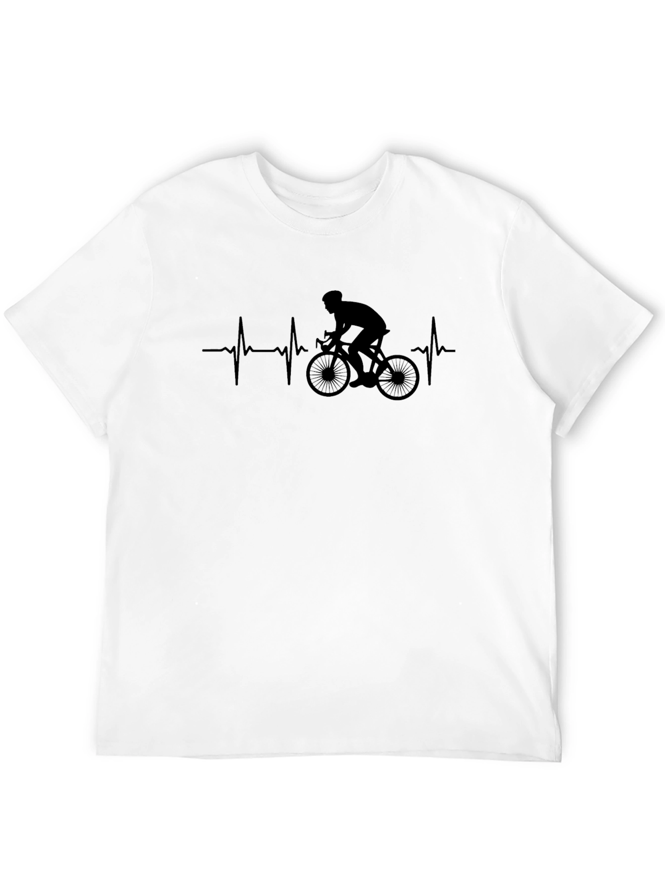 Cyclist Heartbeat Graphic Tee - Black