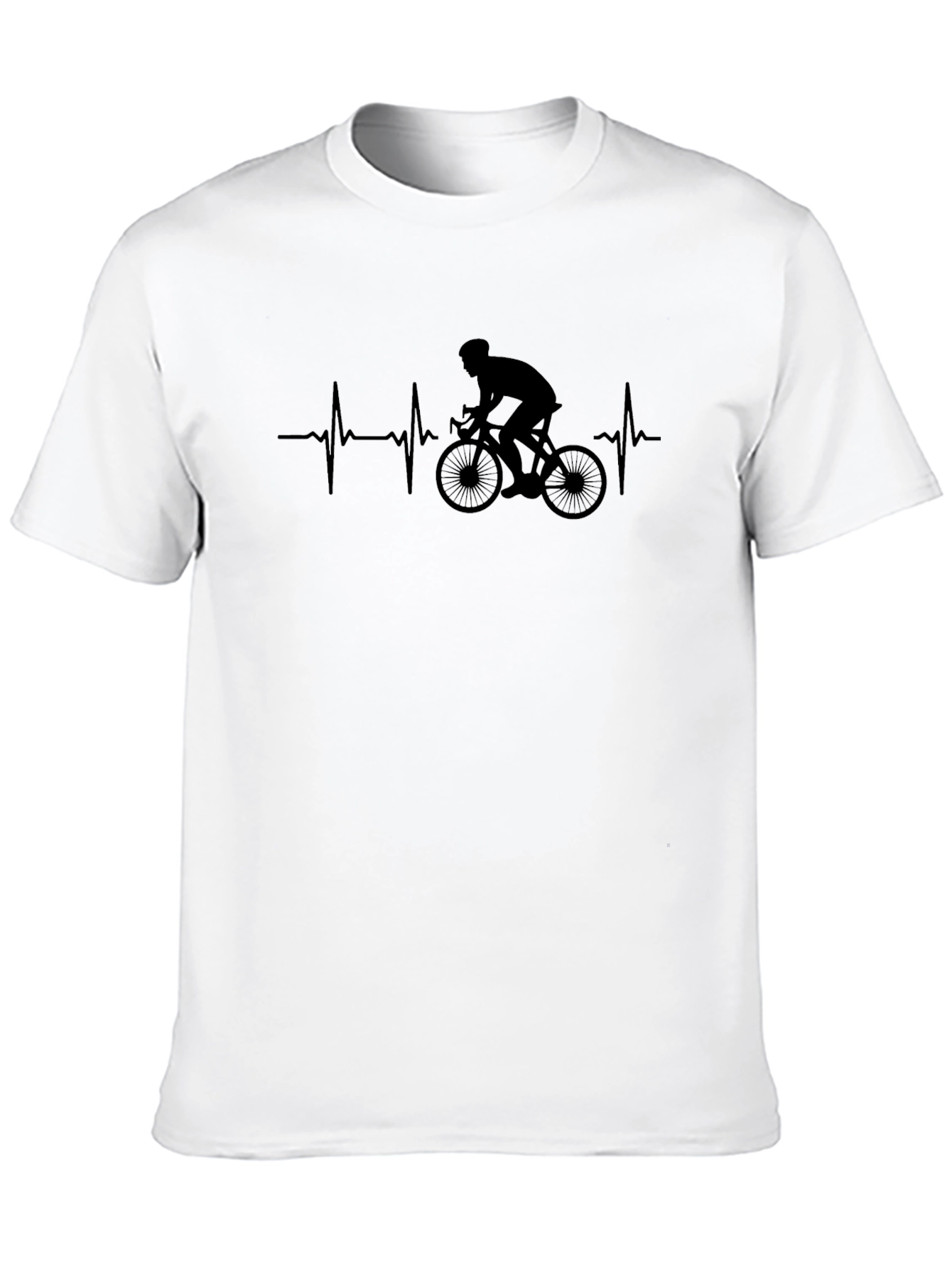 Cyclist Heartbeat Graphic Tee - Black