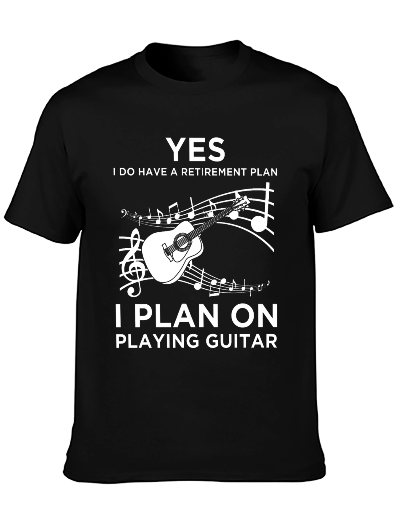 Funny Retirement Plan Guitar Player Graphic T-Shirt