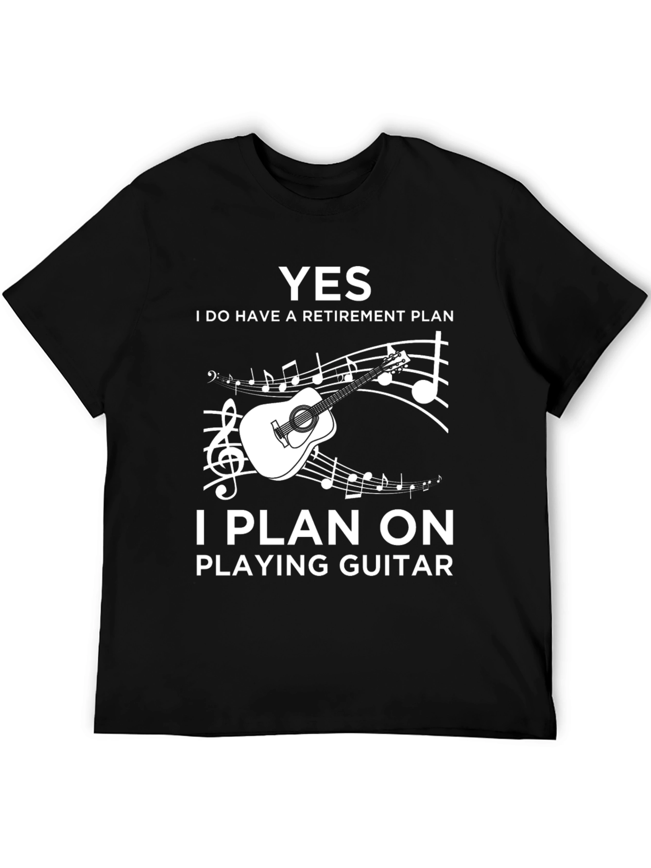 Funny Retirement Plan Guitar Player Graphic T-Shirt