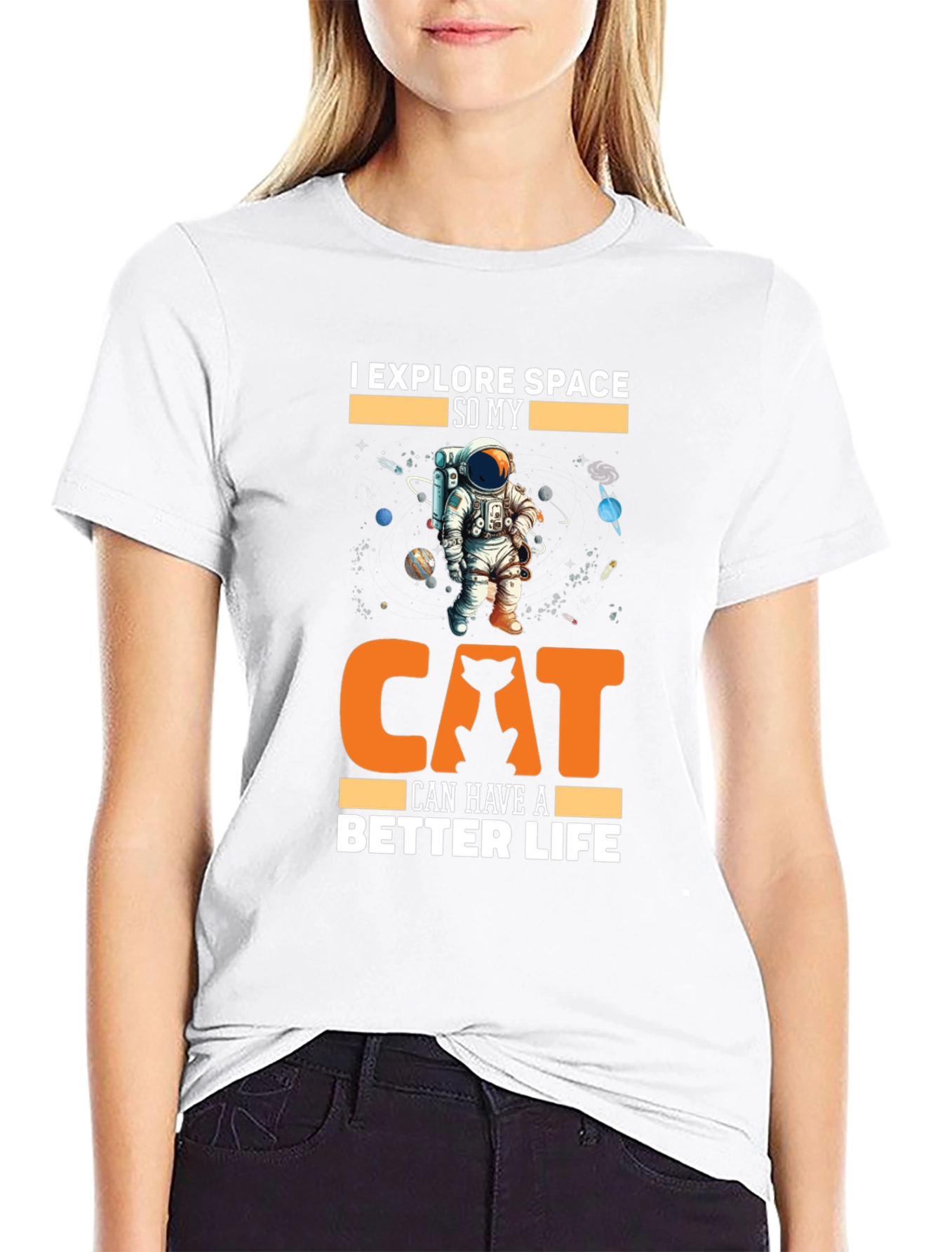 Explore Space Cat Lover T-Shirt