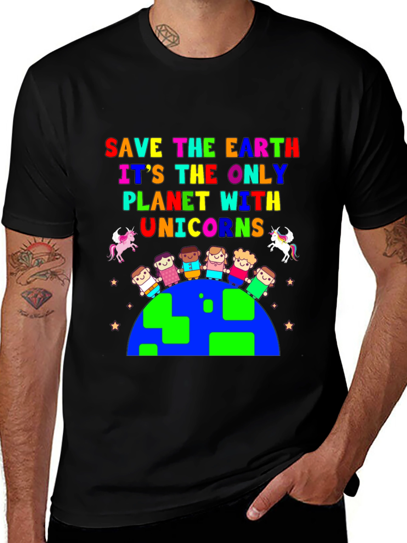 Save Earth Unicorns Planet T-Shirt