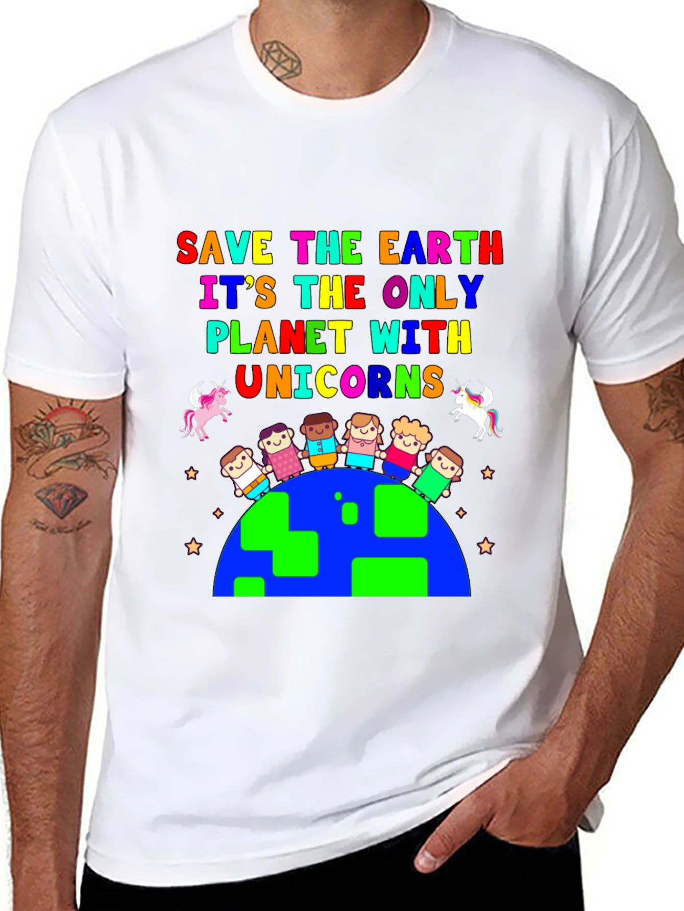 Save Earth Unicorns Planet T-Shirt