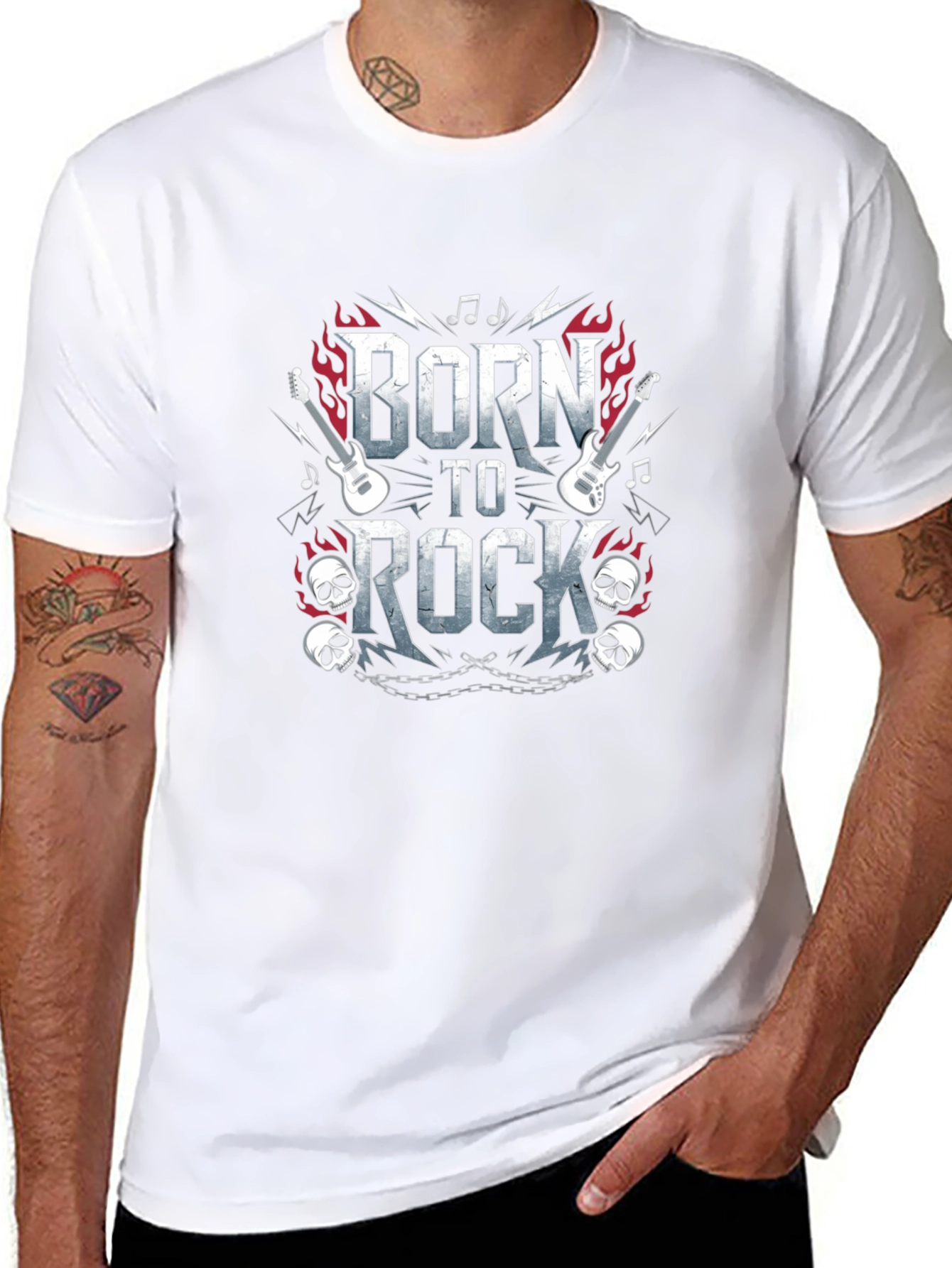 Born to Rock Graphic Tee - Black