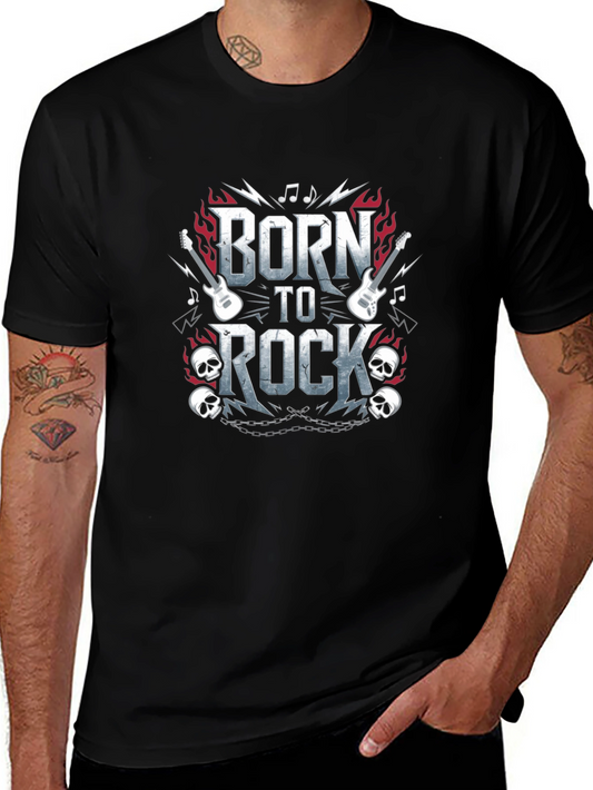 Born to Rock Graphic Tee - Black