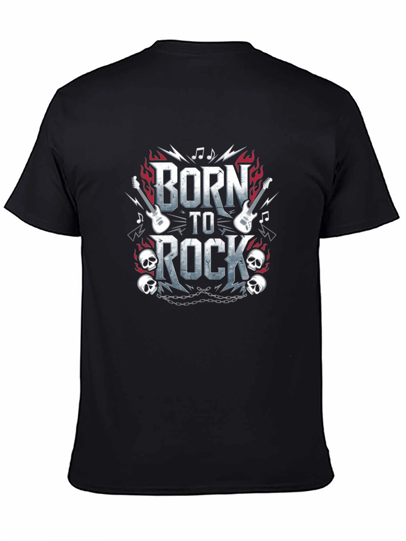 Born to Rock Graphic Tee - Black