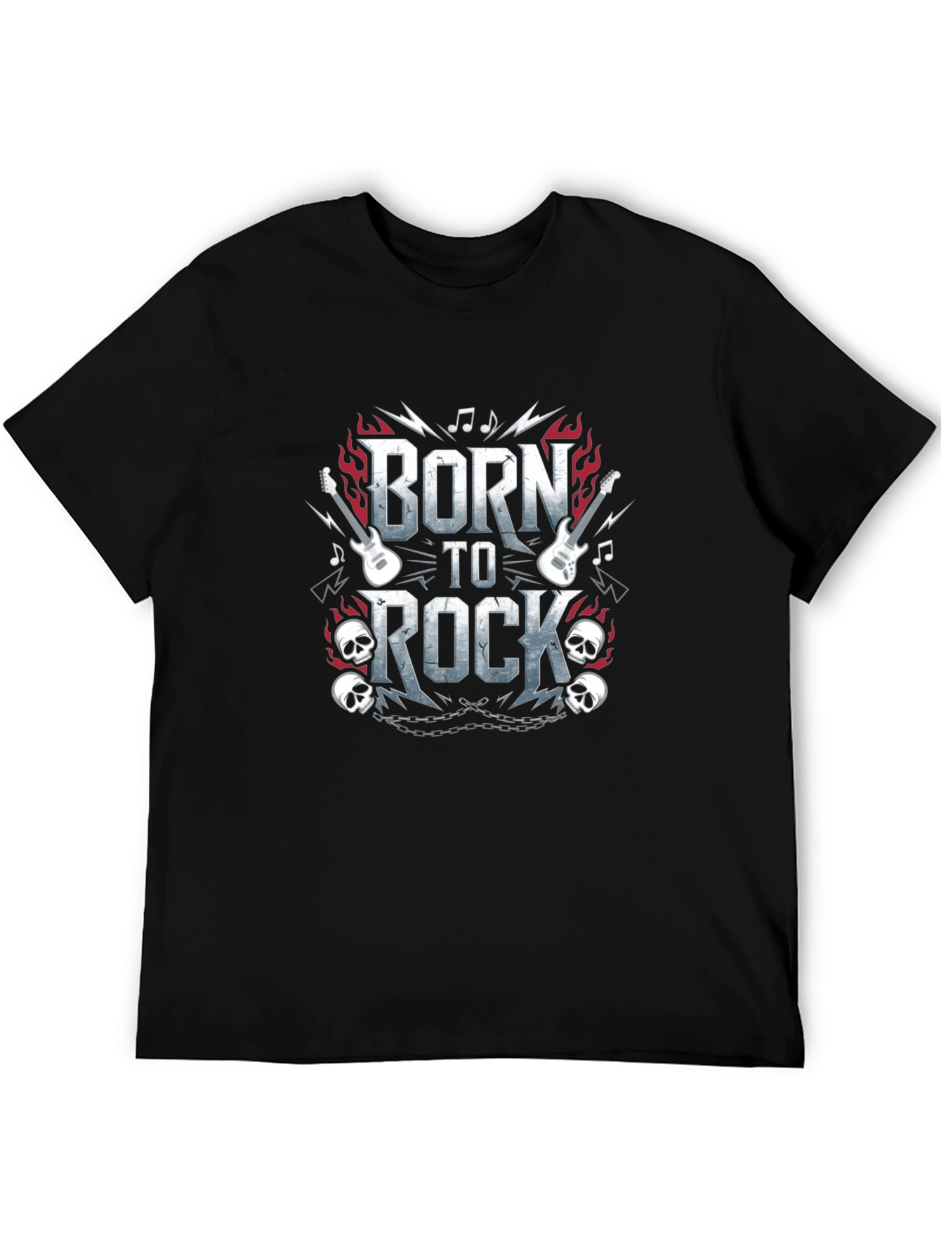 Born to Rock Graphic Tee - Black