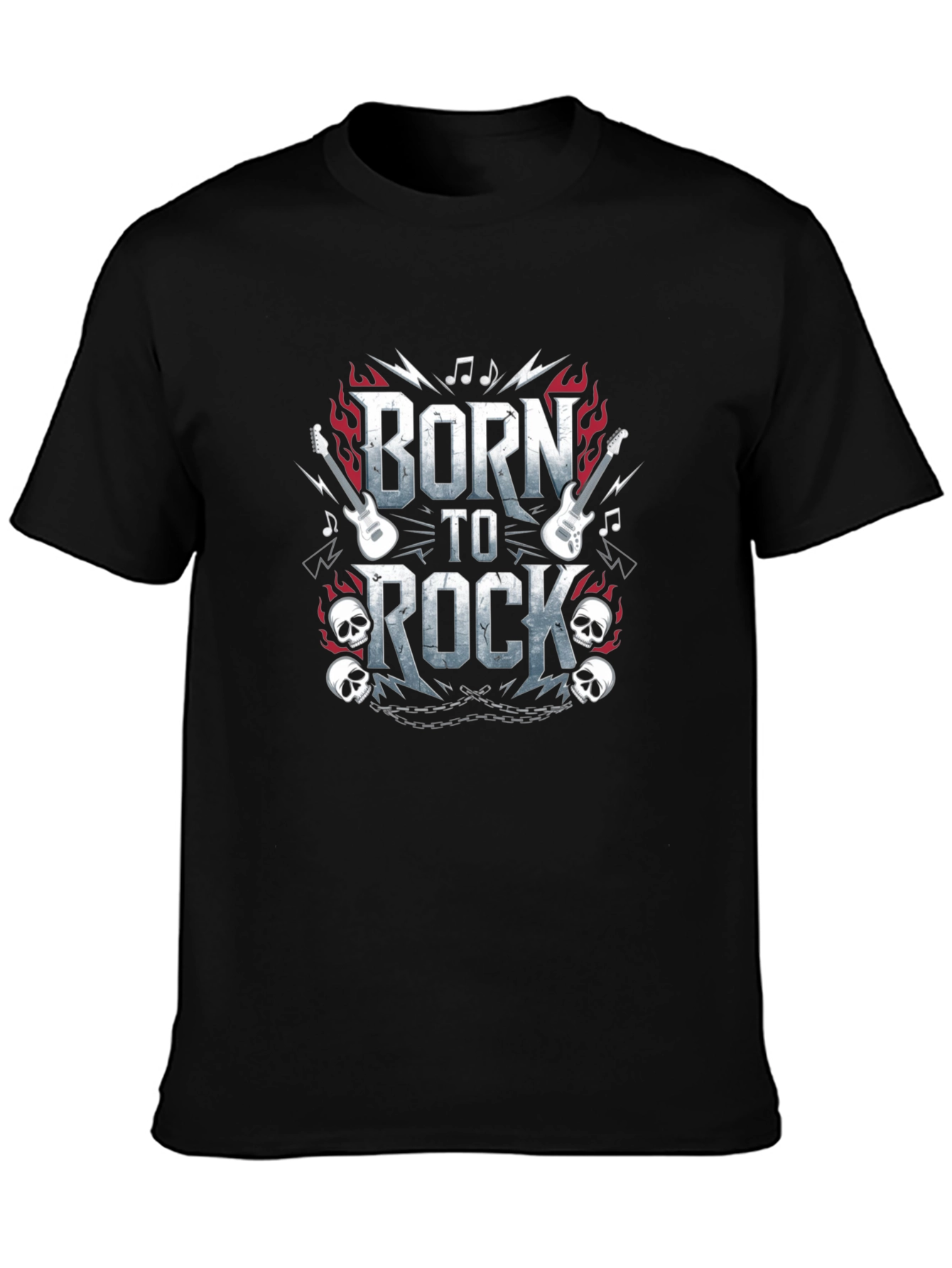 Born to Rock Graphic Tee - Black