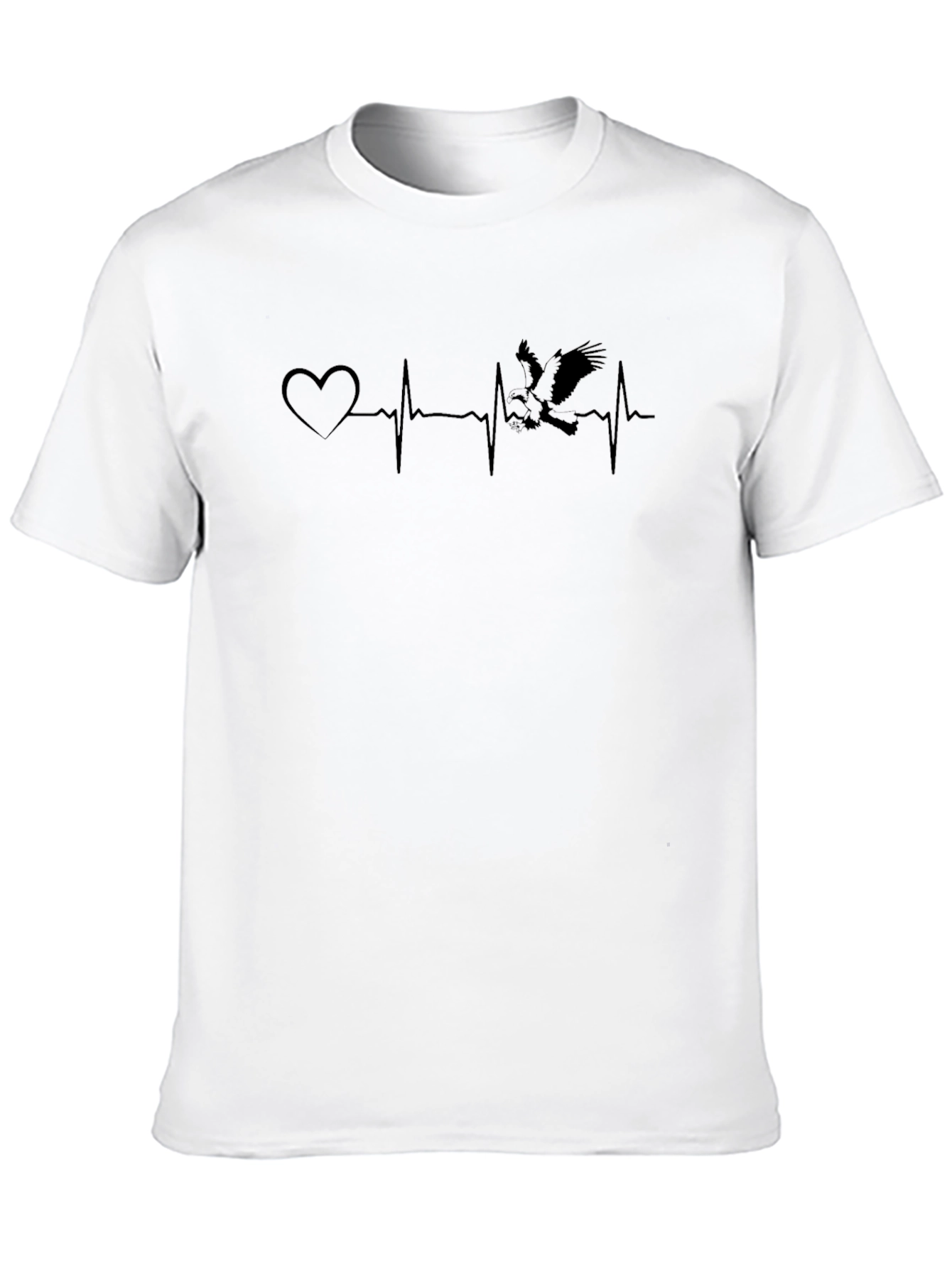 Heartbeat Eagle Black T-Shirt