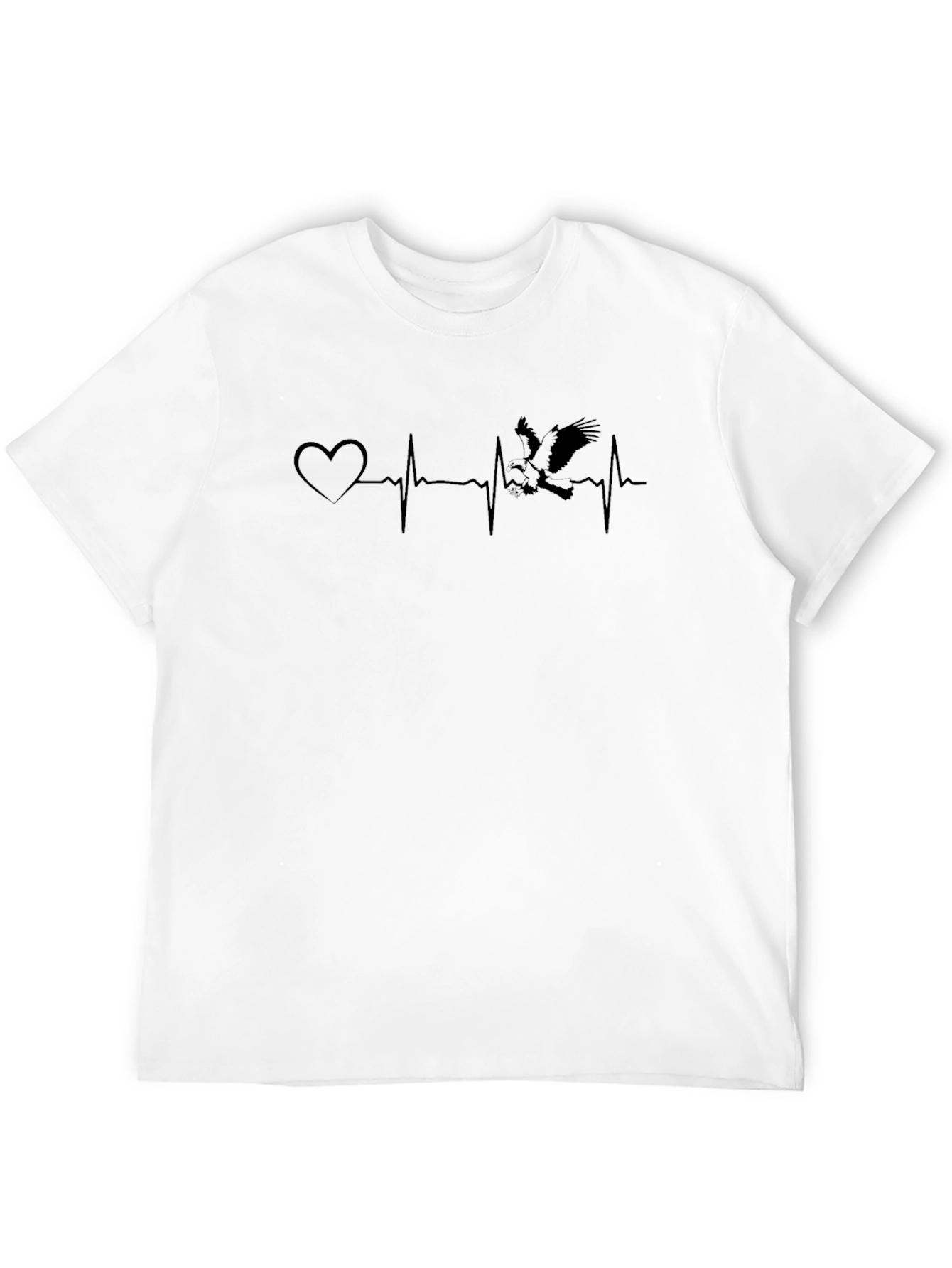 Heartbeat Eagle Black T-Shirt