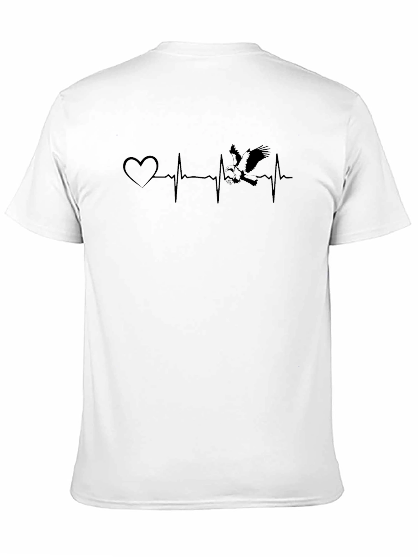 Heartbeat Eagle Black T-Shirt
