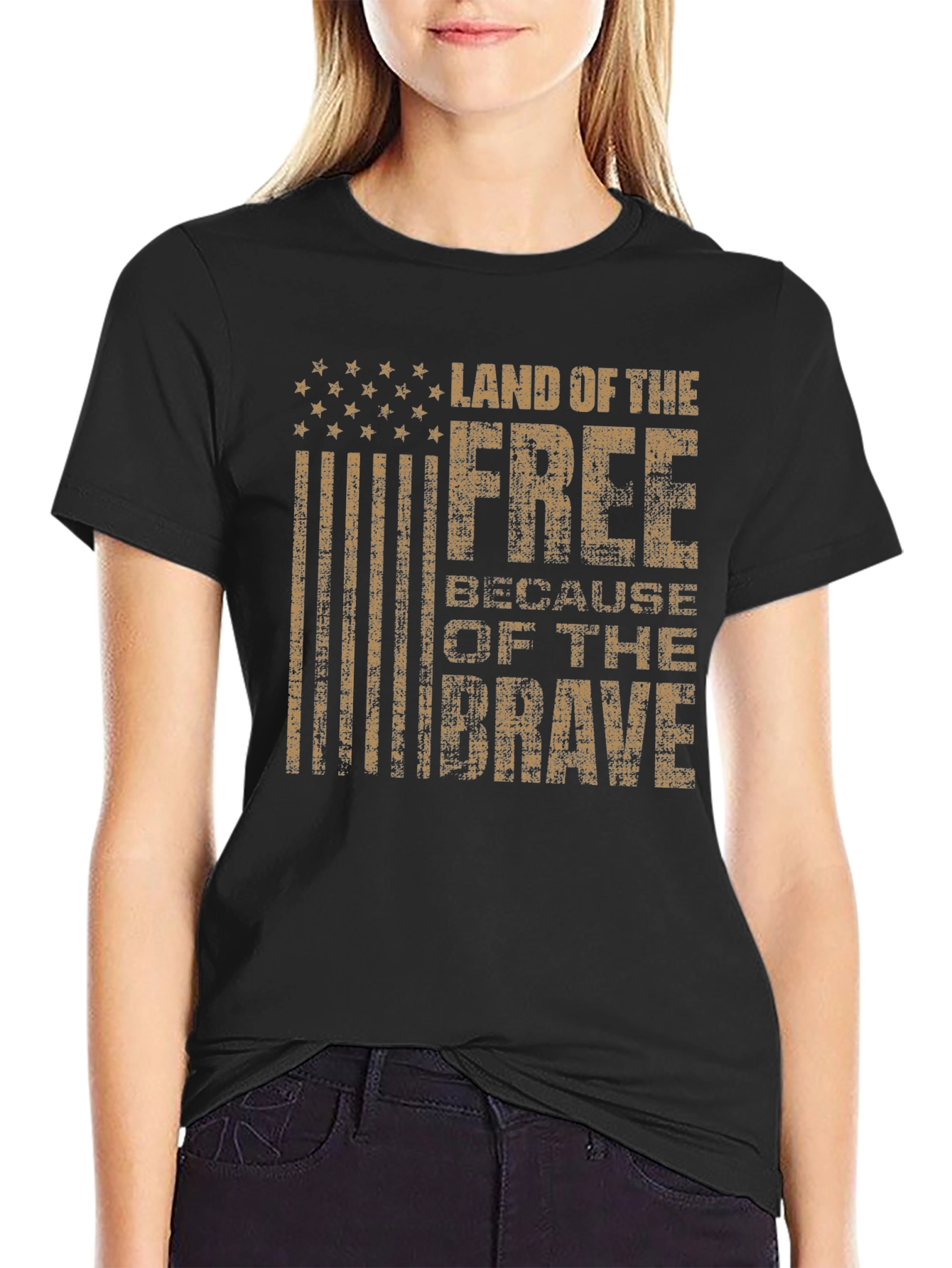Land of the Free T-Shirt - Patriotic Design